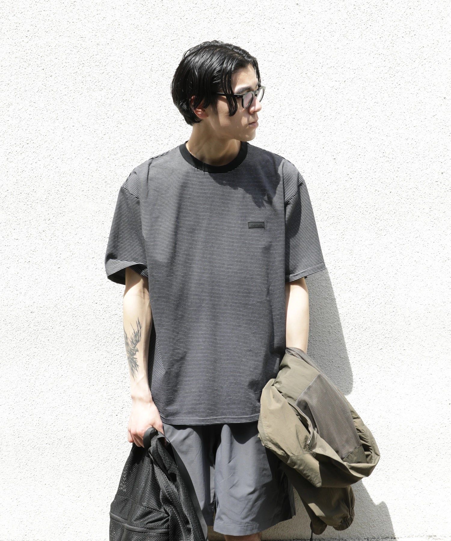 BORDER S/S T-SHIRT【BLACK】