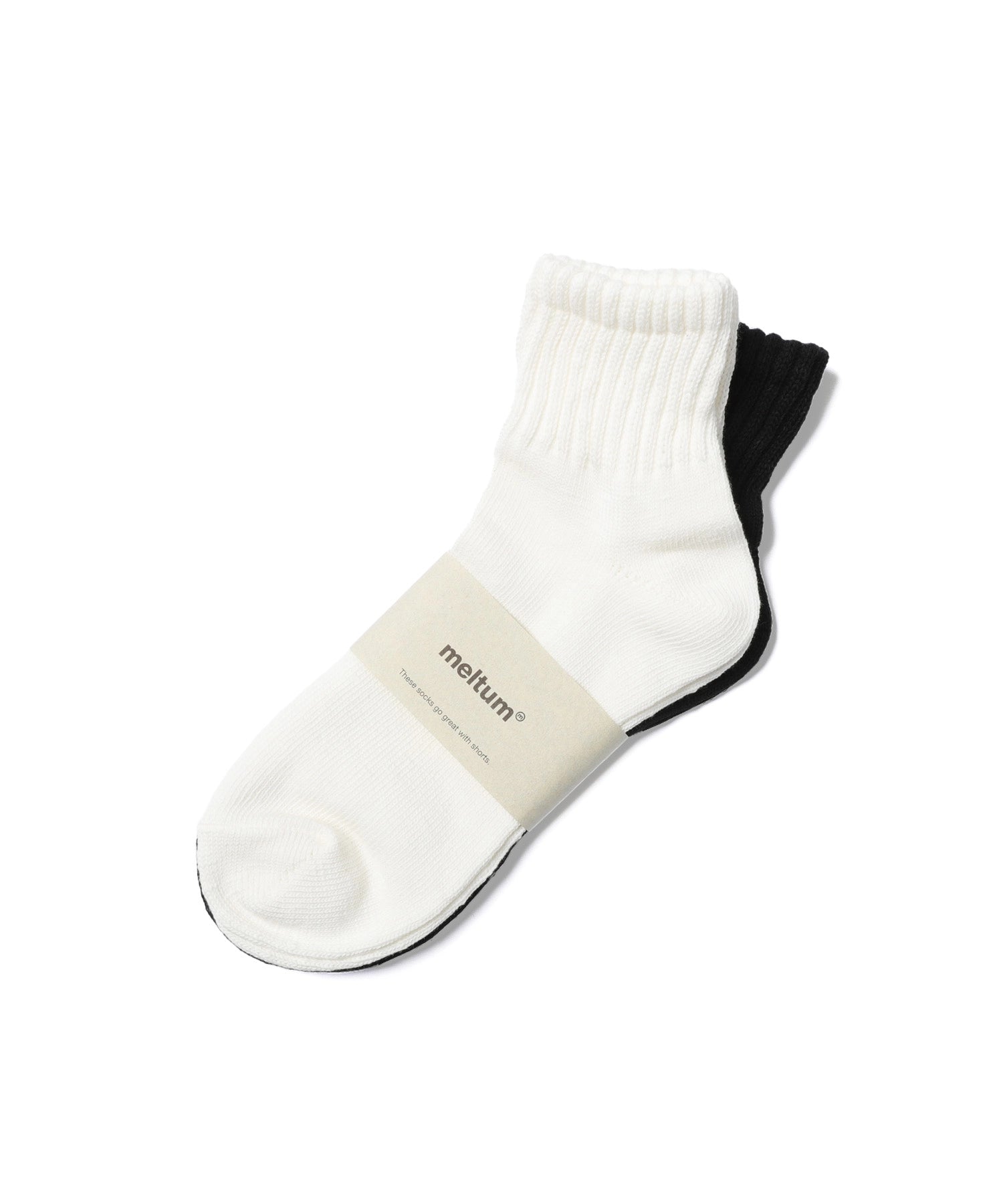 2P PILE SOCKS【WH×BK】