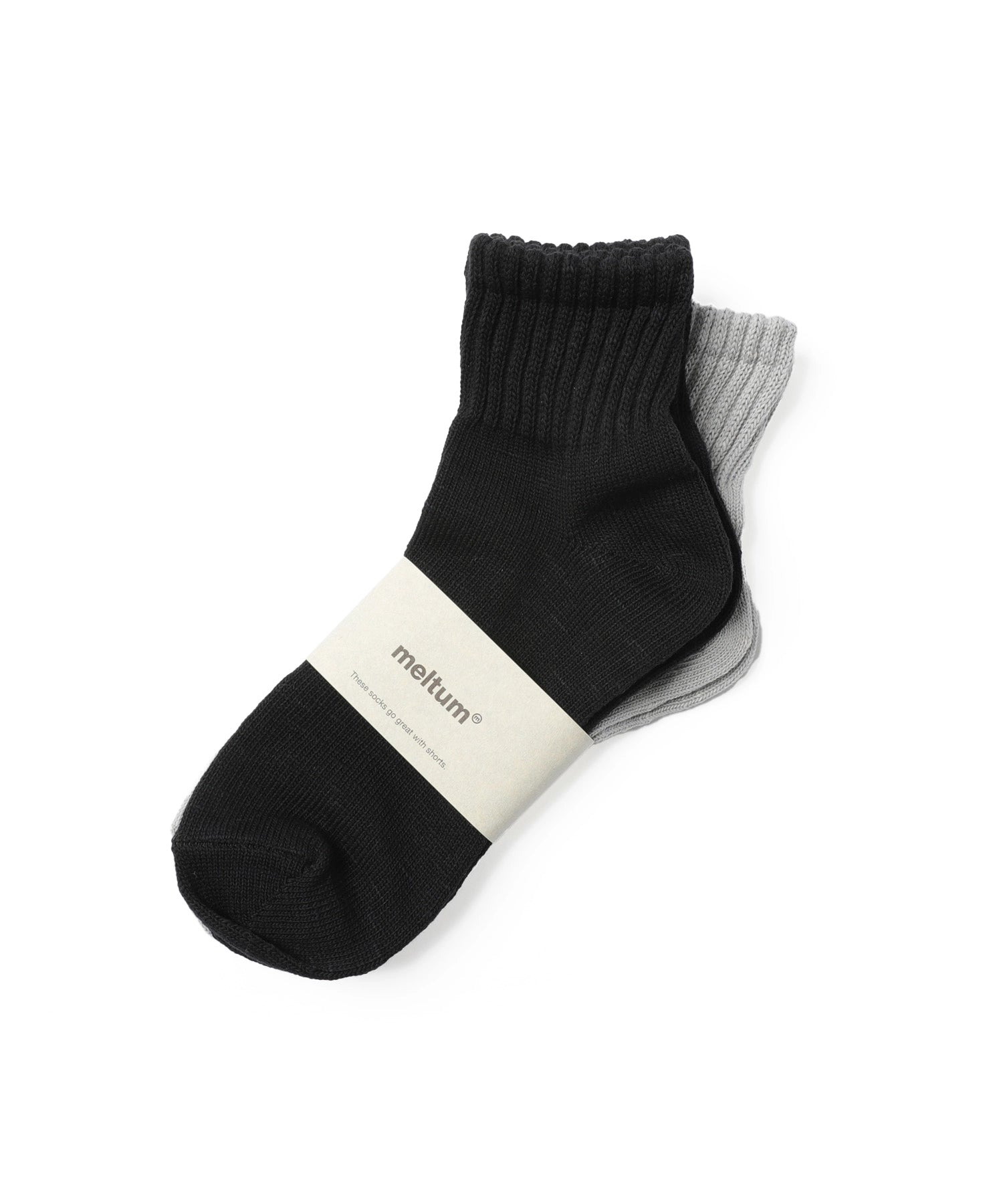 2P PILE SOCKS【BK×GR】