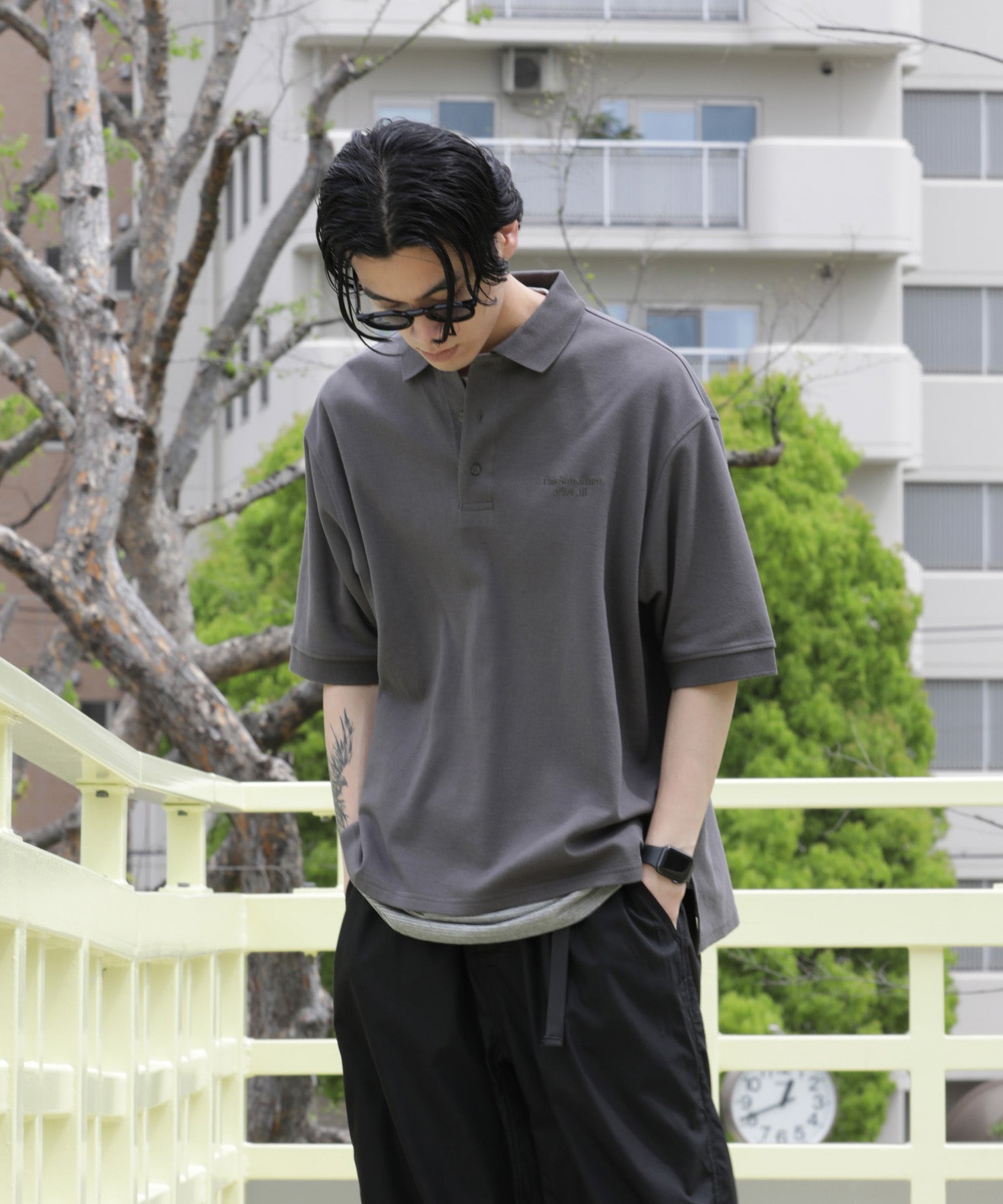 【4.24 Wed 12:00- IN STOCK】meltum × RUSSELL ATHLETIC OVERSIZE POLO SHIRT S/S