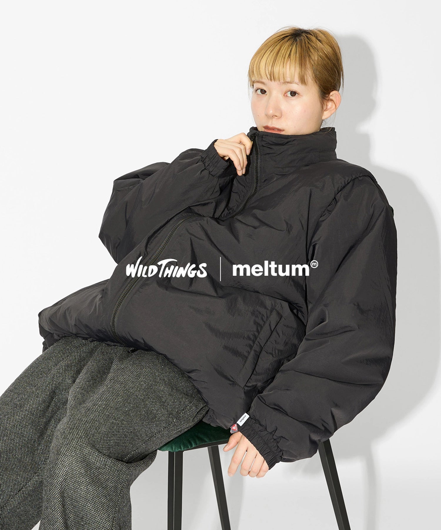 ×WILDTHINGS DETACHABLE PADDING BLOUSON【BLACK】