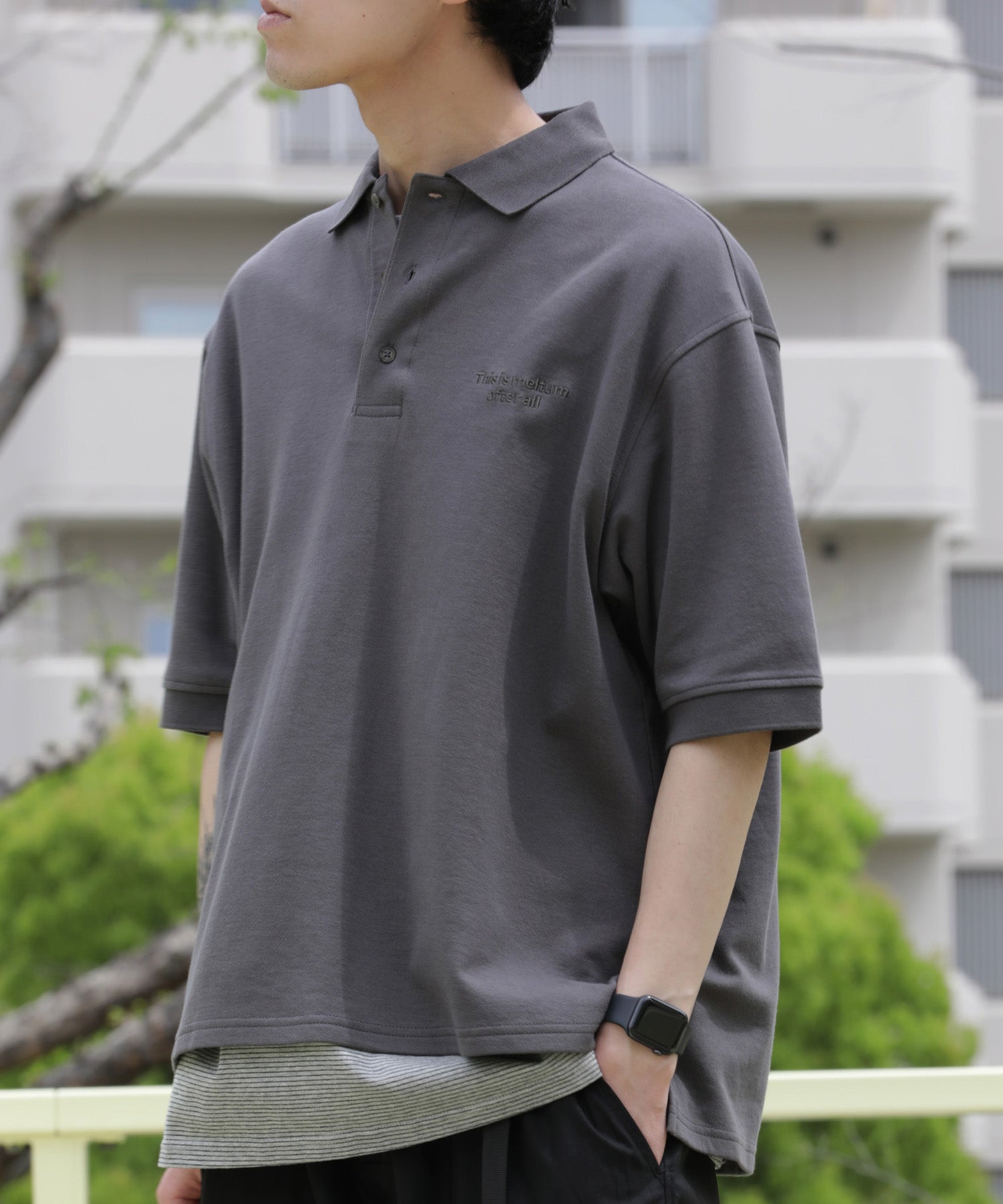 meltum × RUSSELL ATHLETIC OVERSIZE POLO SHIRT S/S