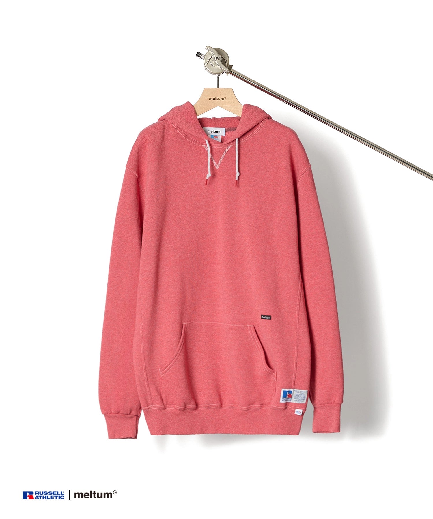 ×RUSSELL ATHLETIC STANDARD SWEAT HOODIE OVERDYE【RED】