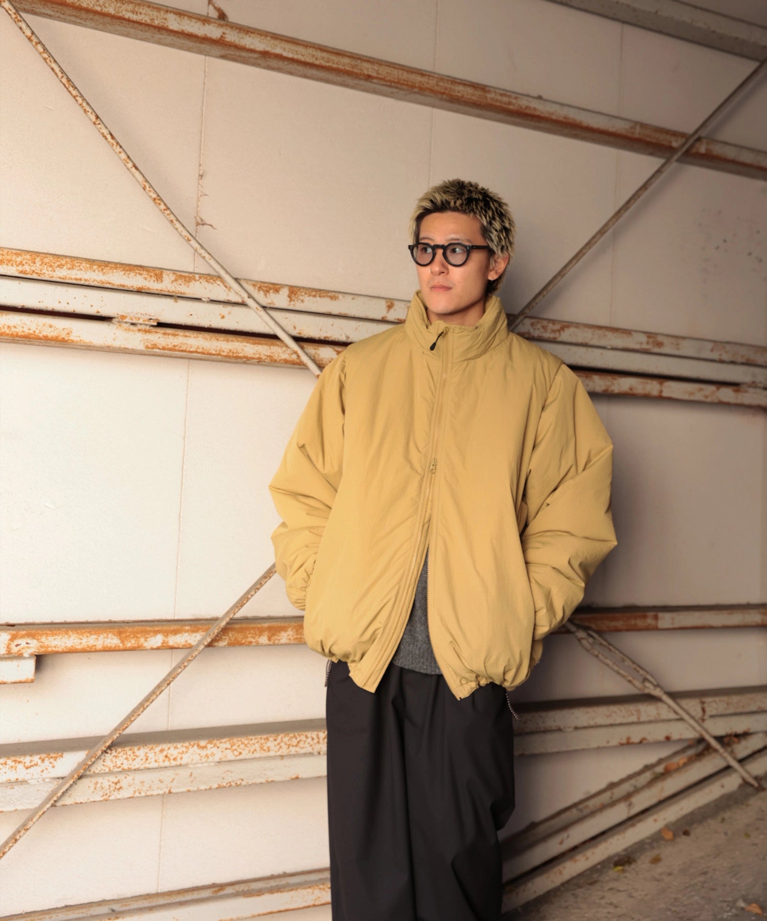 [2024.11.08 FRI 18:00~ INSTOCK]×WILDTHINGS DETACHABLE PADDING BLOUSON [KHAKI]