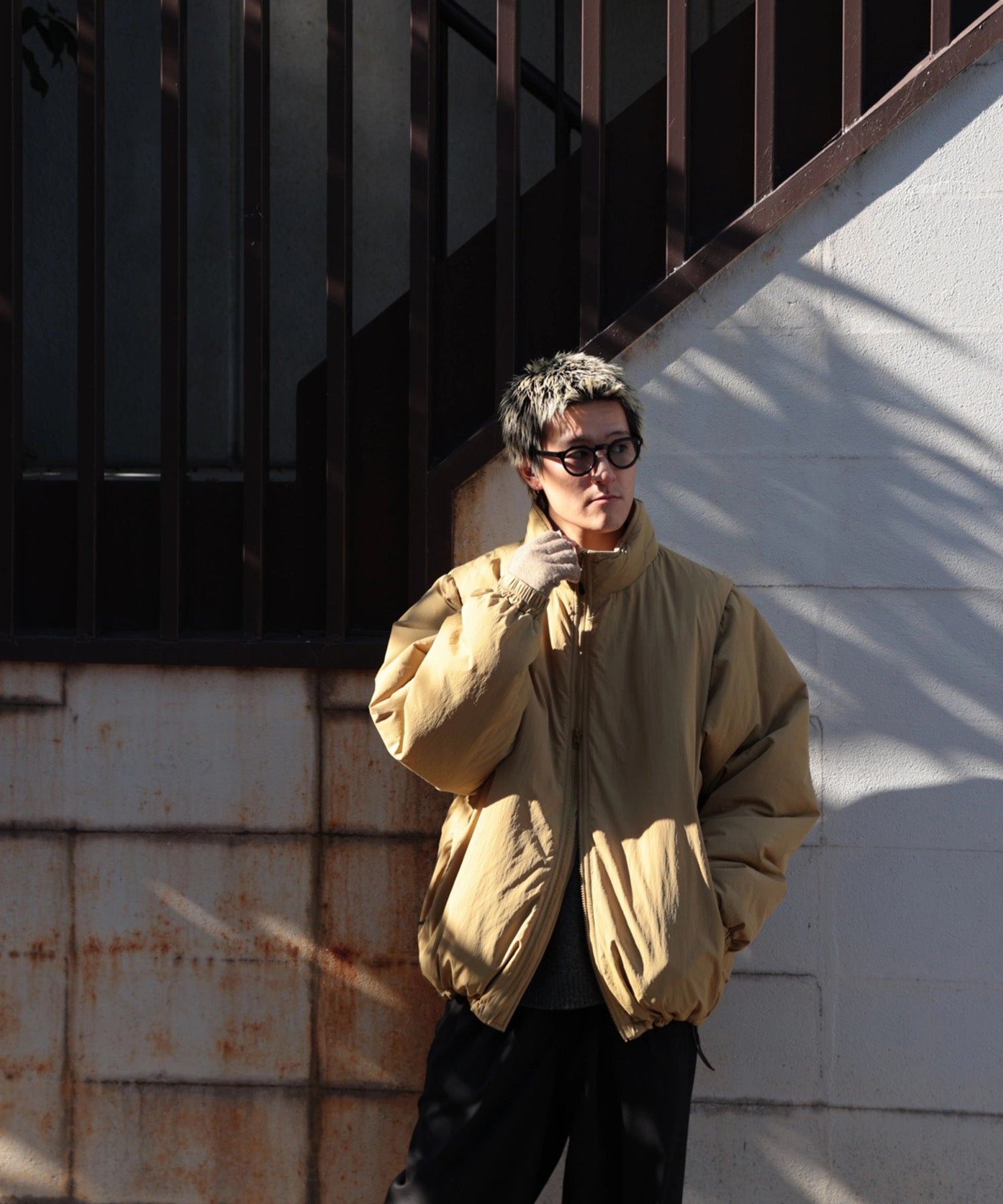 [2024.11.08 FRI 18:00~ INSTOCK]×WILDTHINGS DETACHABLE PADDING BLOUSON [KHAKI]