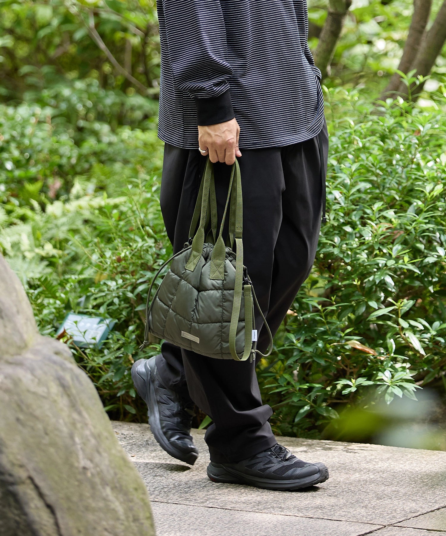 QUILT SHOULDER POUCH【OLIVE】