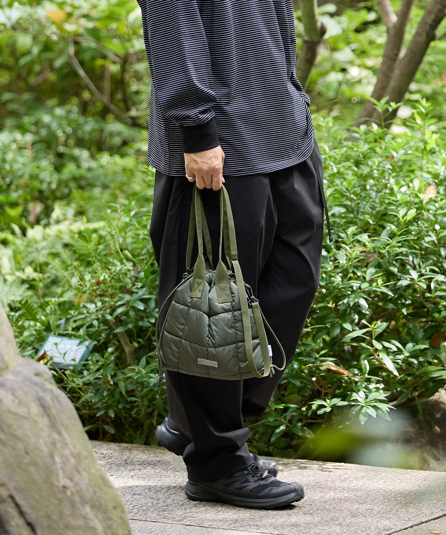 QUILT SHOULDER POUCH【OLIVE】