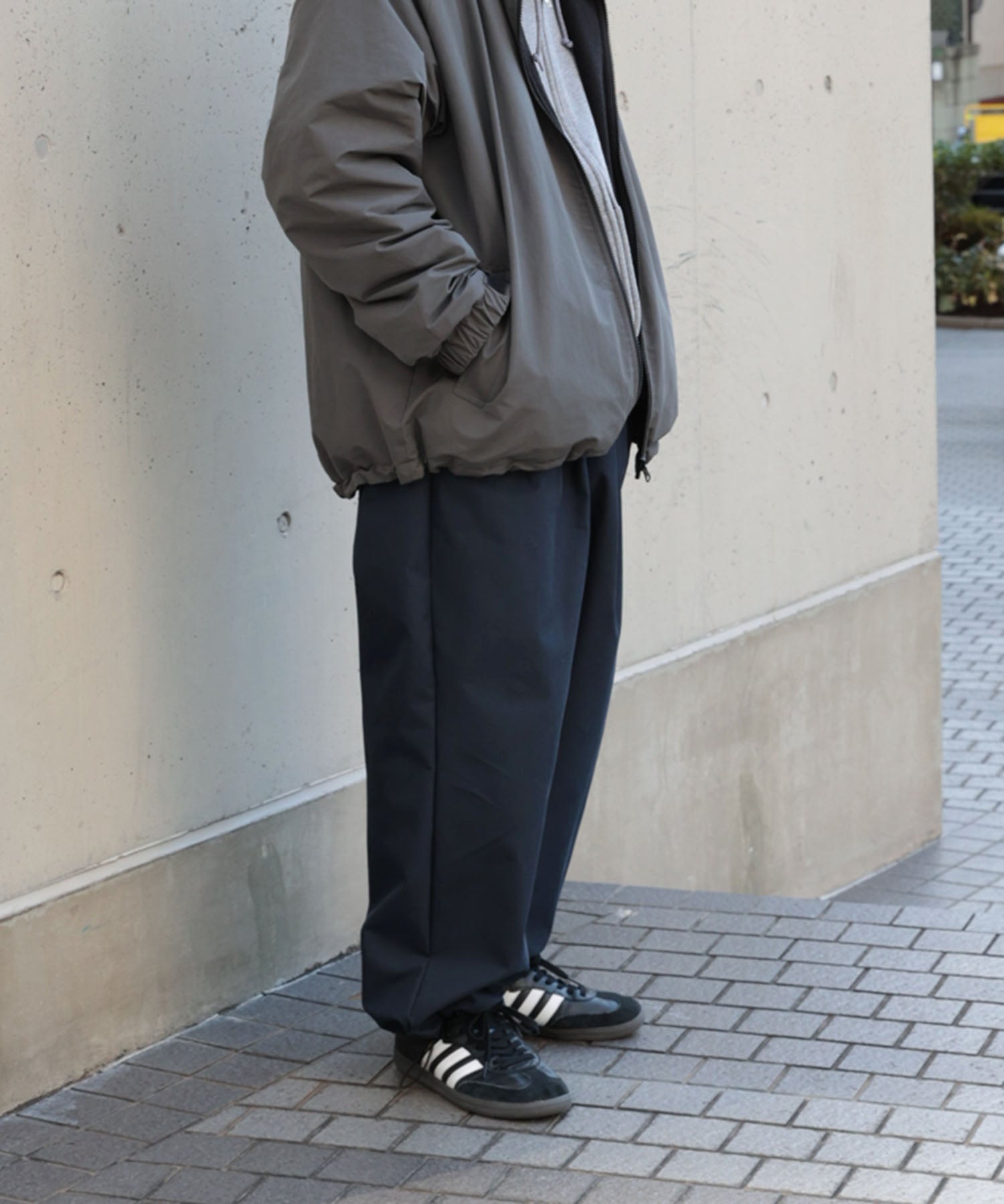 NYLON TWILL STRING PANTS【NAVY】