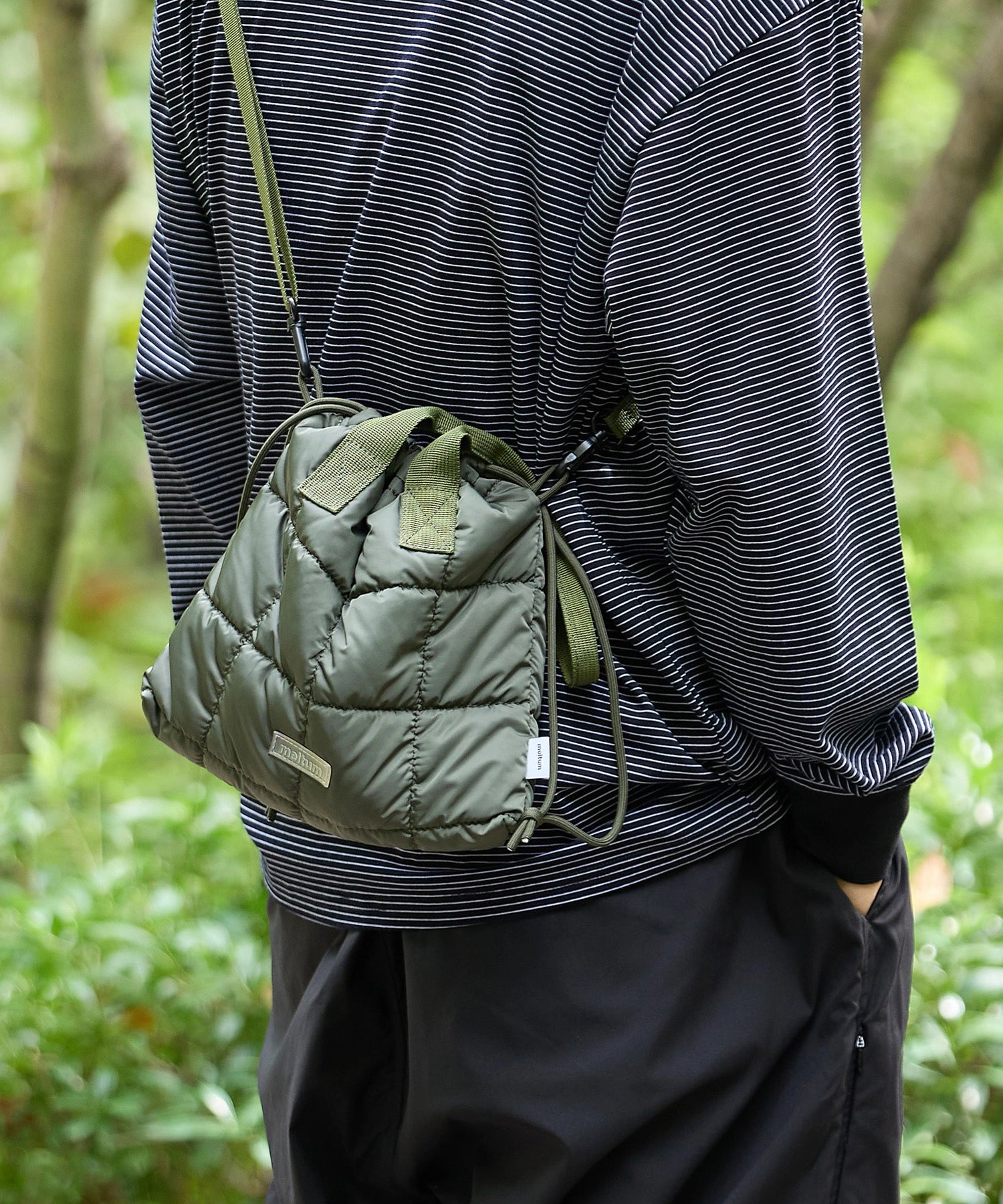 QUILT SHOULDER POUCH【OLIVE】