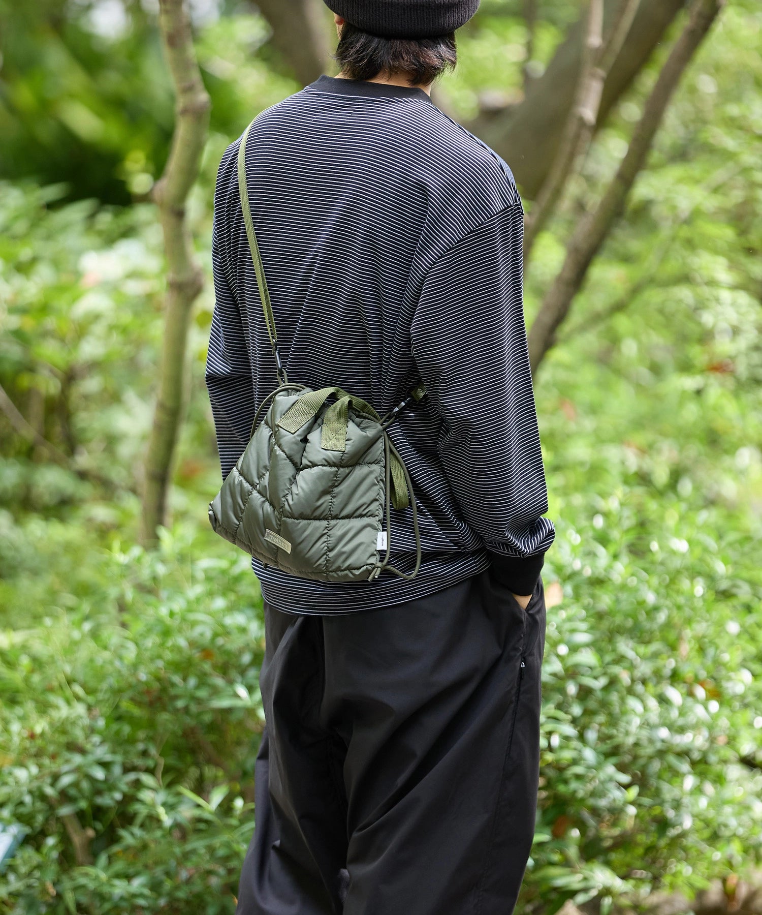 QUILT SHOULDER POUCH【OLIVE】