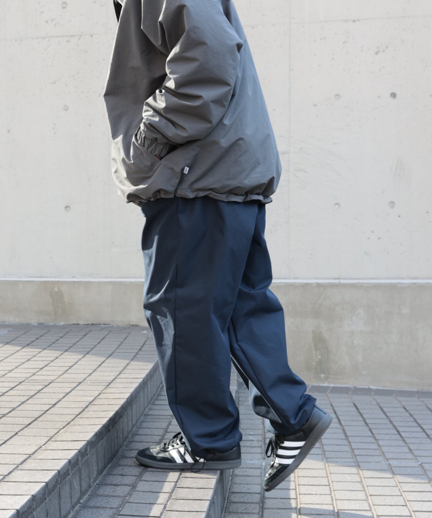 NYLON TWILL STRING PANTS【NAVY】