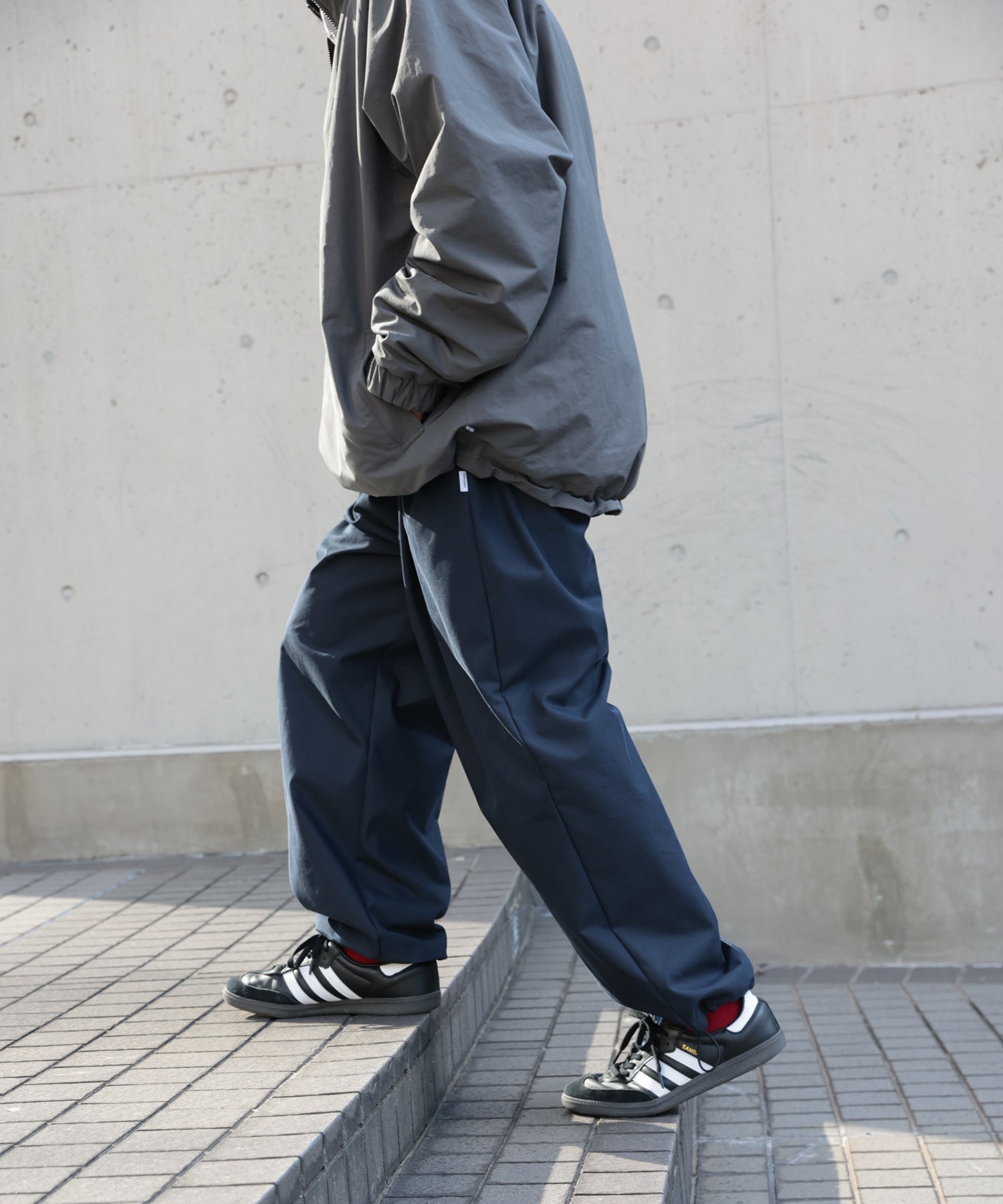 NYLON TWILL STRING PANTS【NAVY】