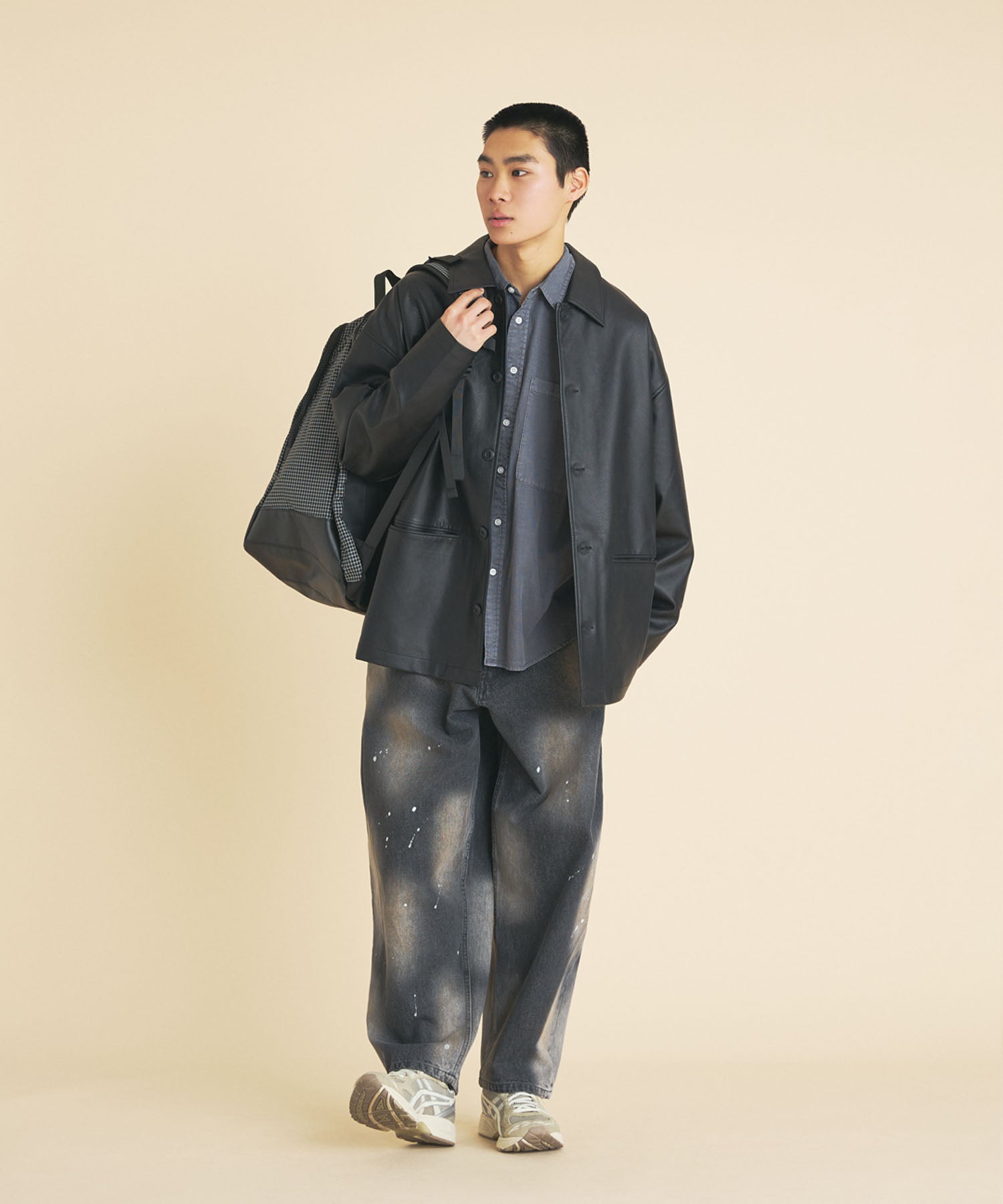 【2026.2.18 WED 18:00~ INSTOCK】SYNTHETIC LEATHER HALF COAT