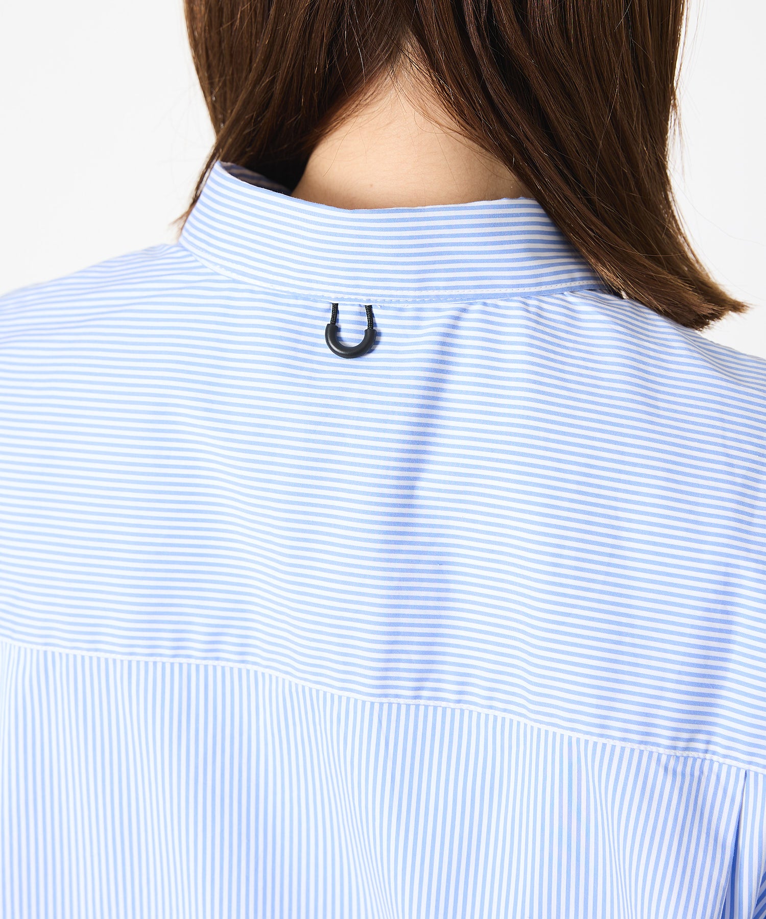 宽松条纹长袖衬衫