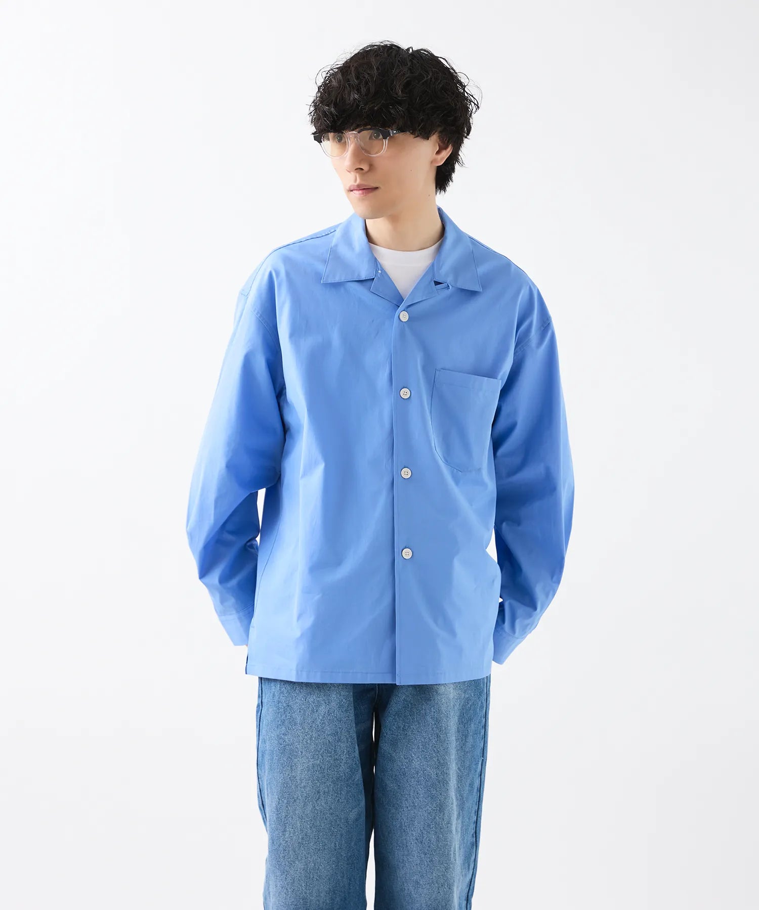 THOMAS MASON OPEN COLLAR SHIRT