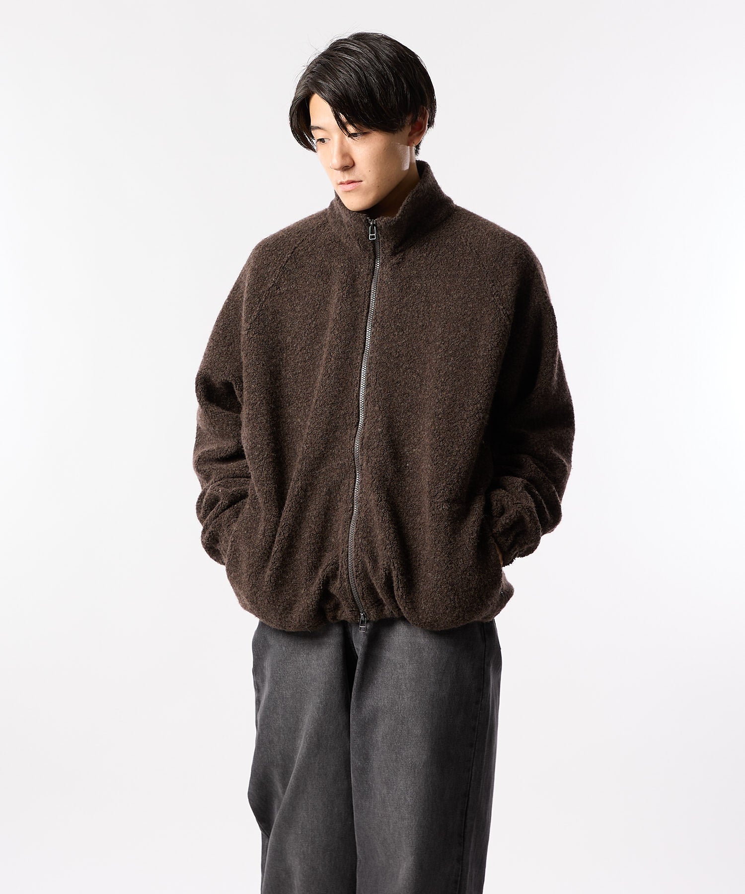 BOUCLE ZIP BLOUSON