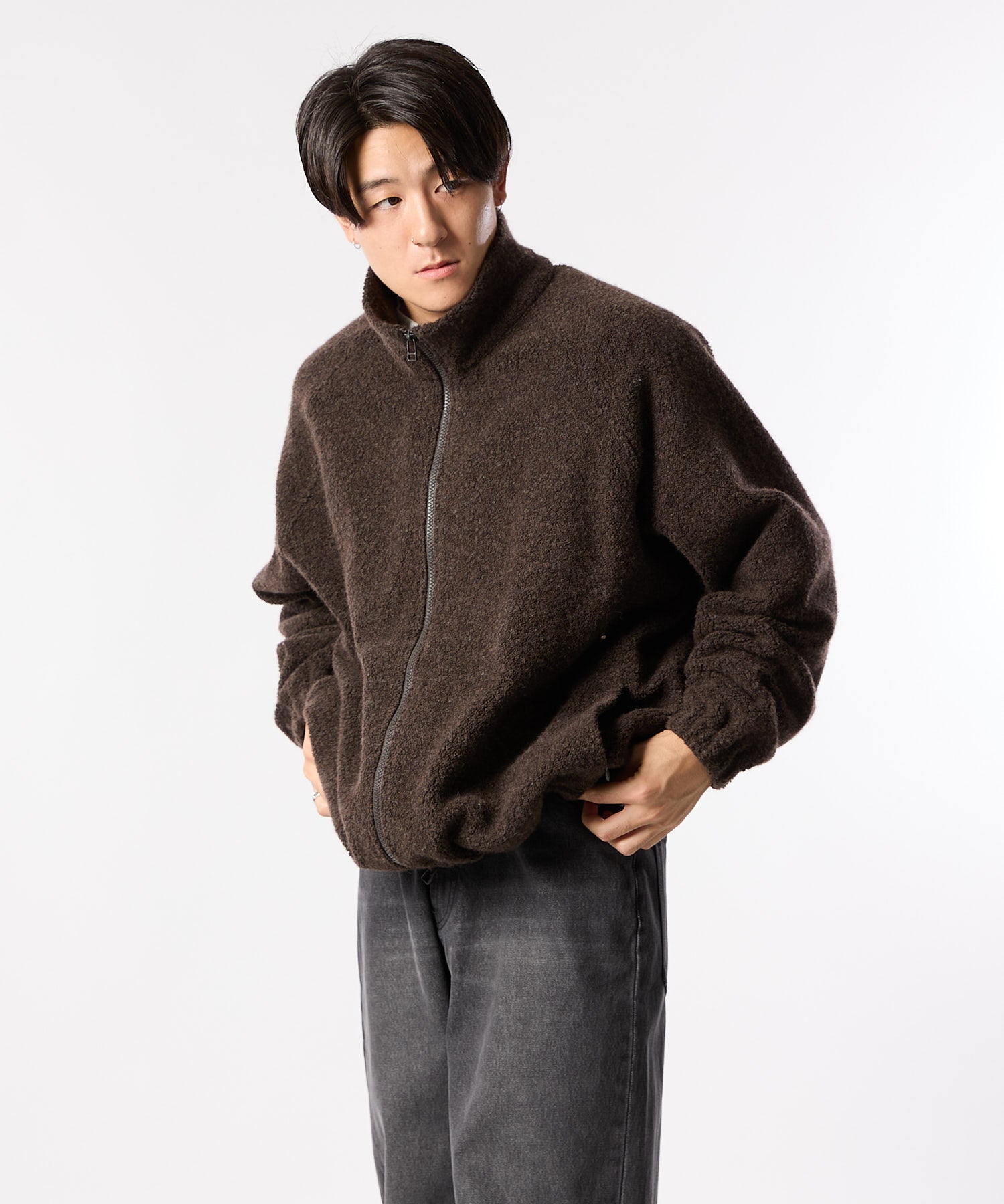 BOUCLE ZIP BLOUSON