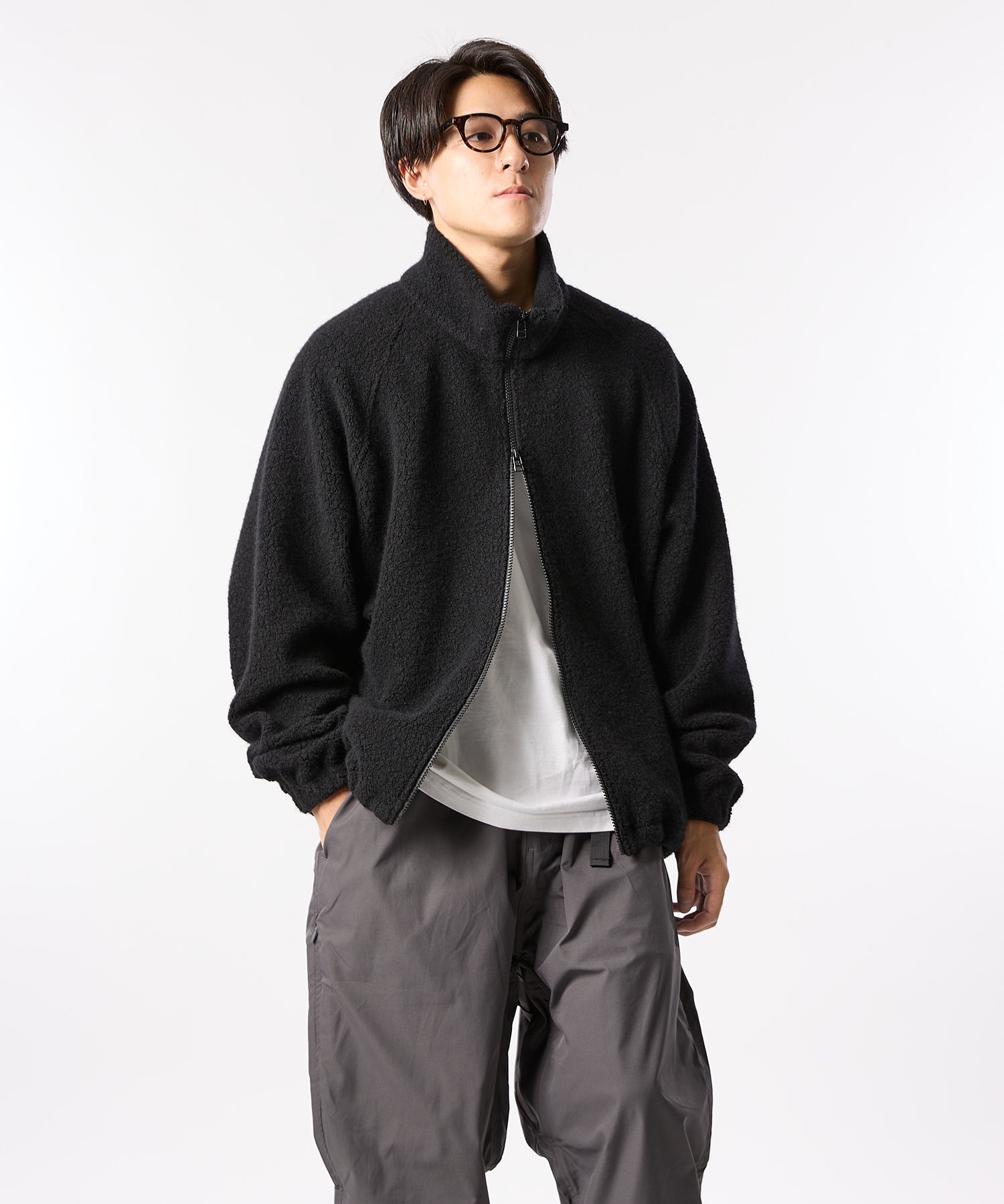 BOUCLE ZIP BLOUSON