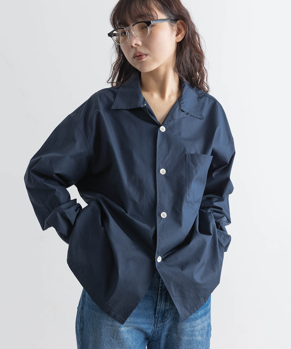 THOMAS MASON OPEN COLLAR SHIRT