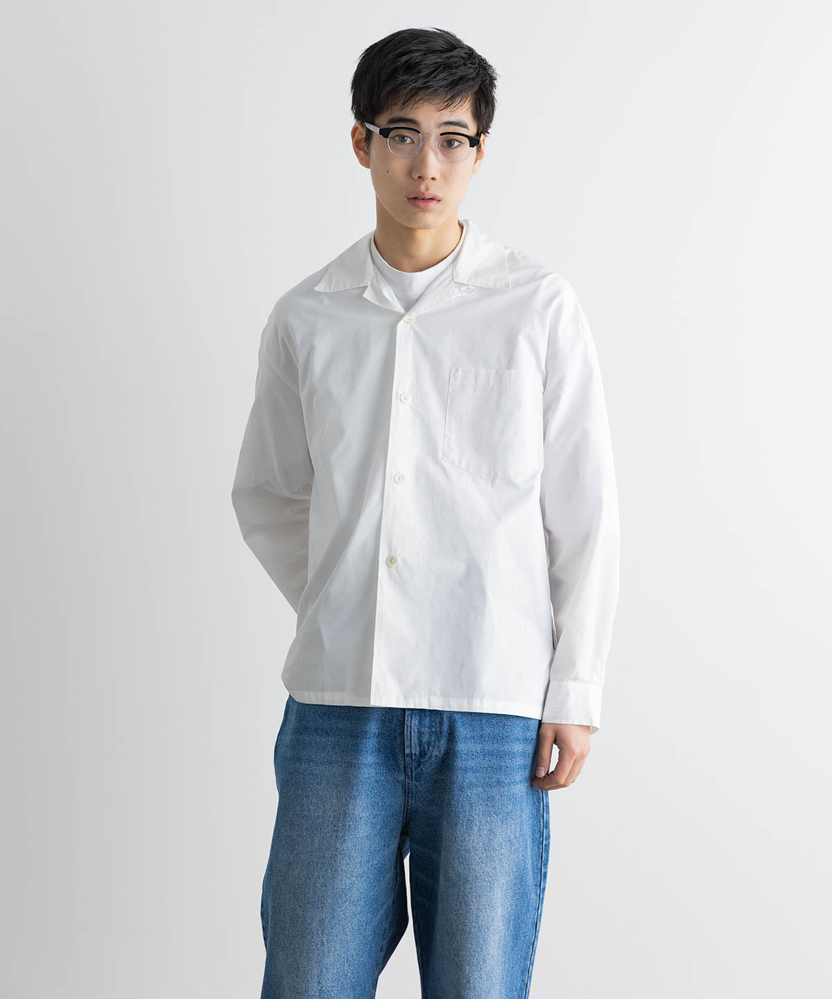 THOMAS MASON OPEN COLLAR SHIRT