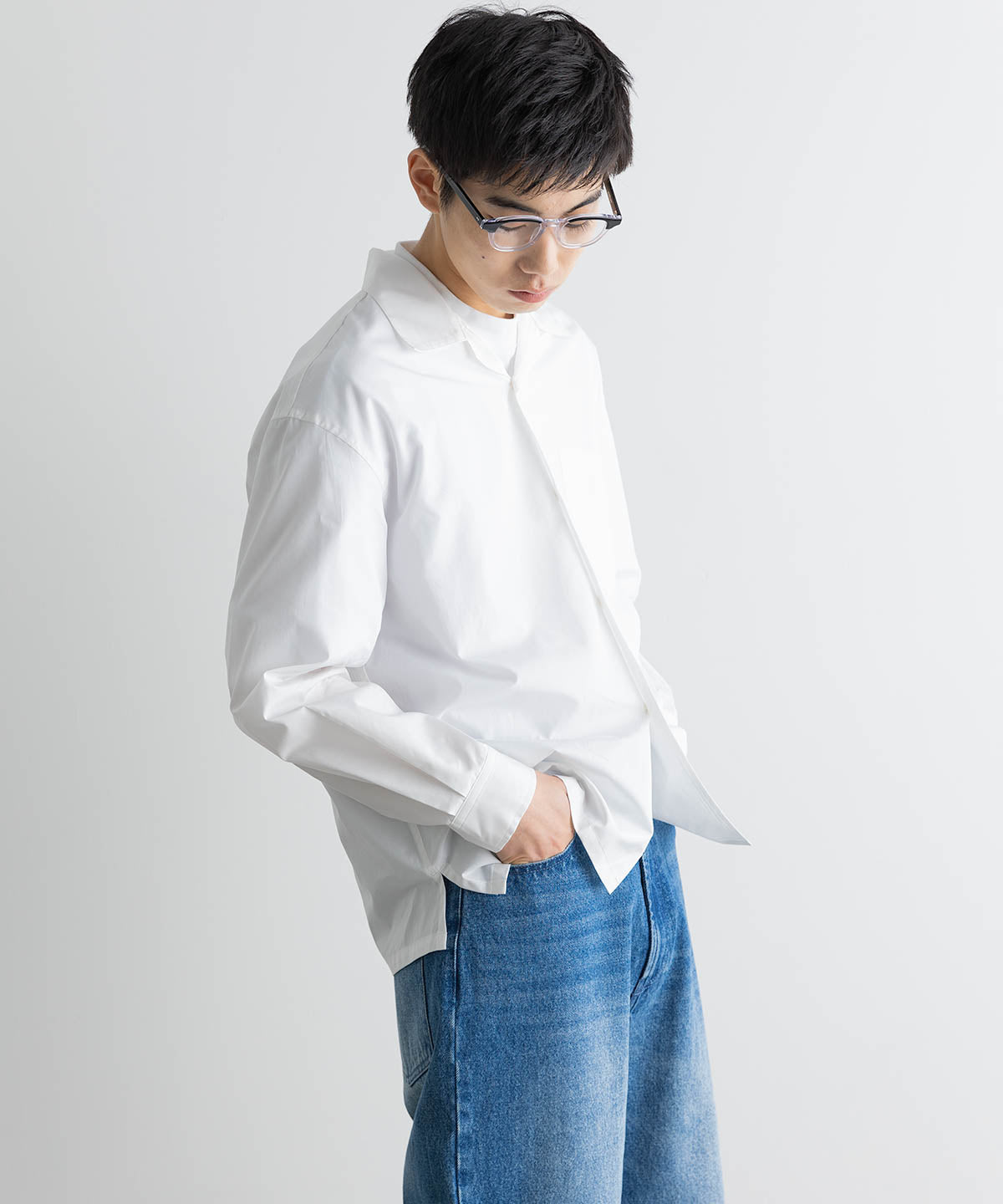 THOMAS MASON OPEN COLLAR SHIRT