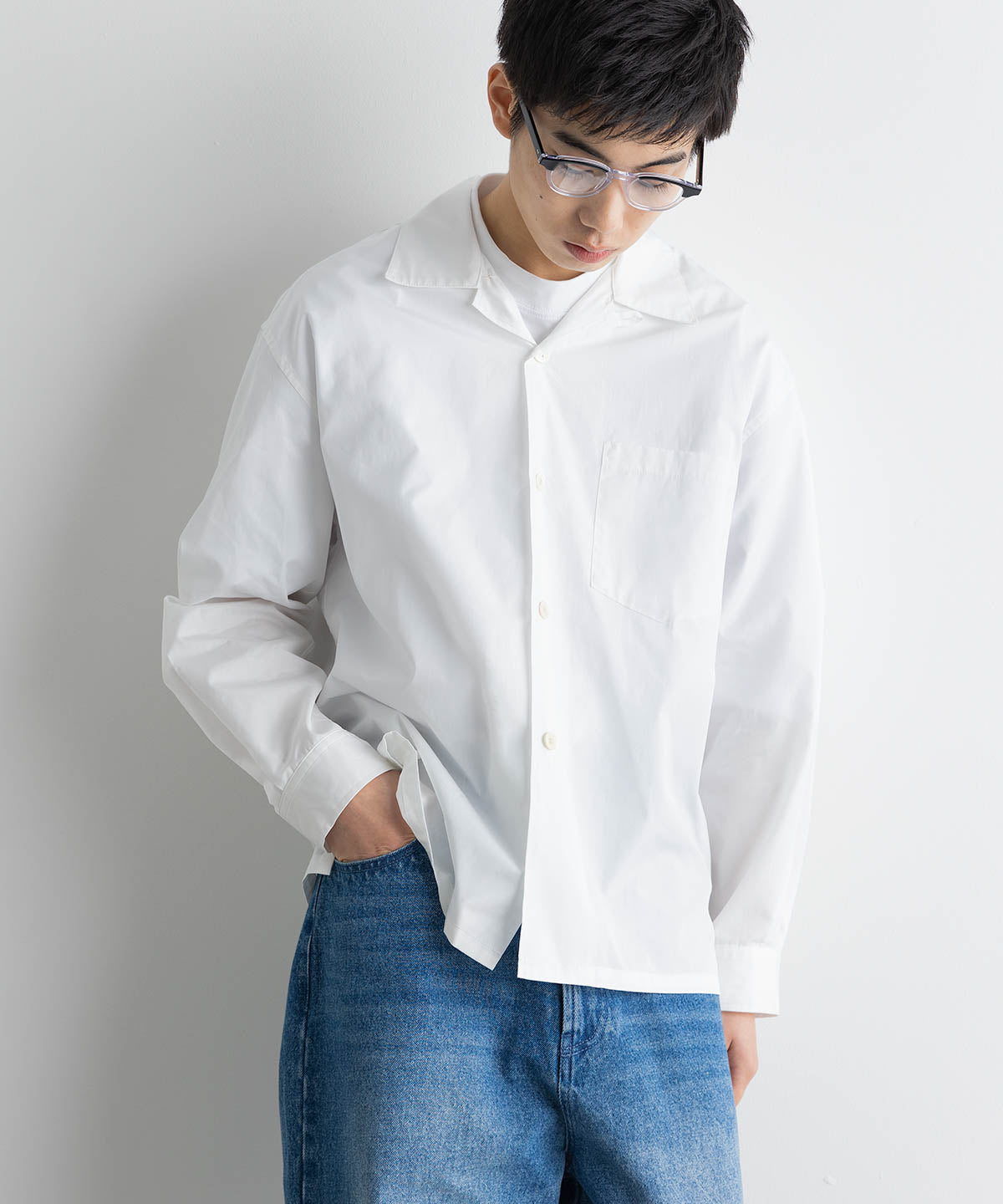 THOMAS MASON OPEN COLLAR SHIRT