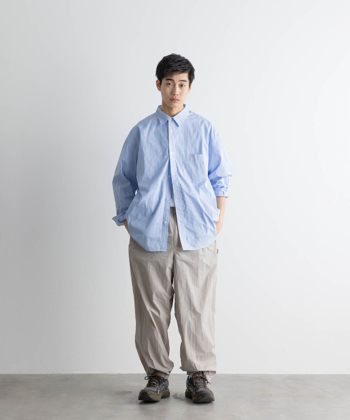 [7/23 TUE 18:00~ INSTOCK] 宽松条纹衬衫长袖