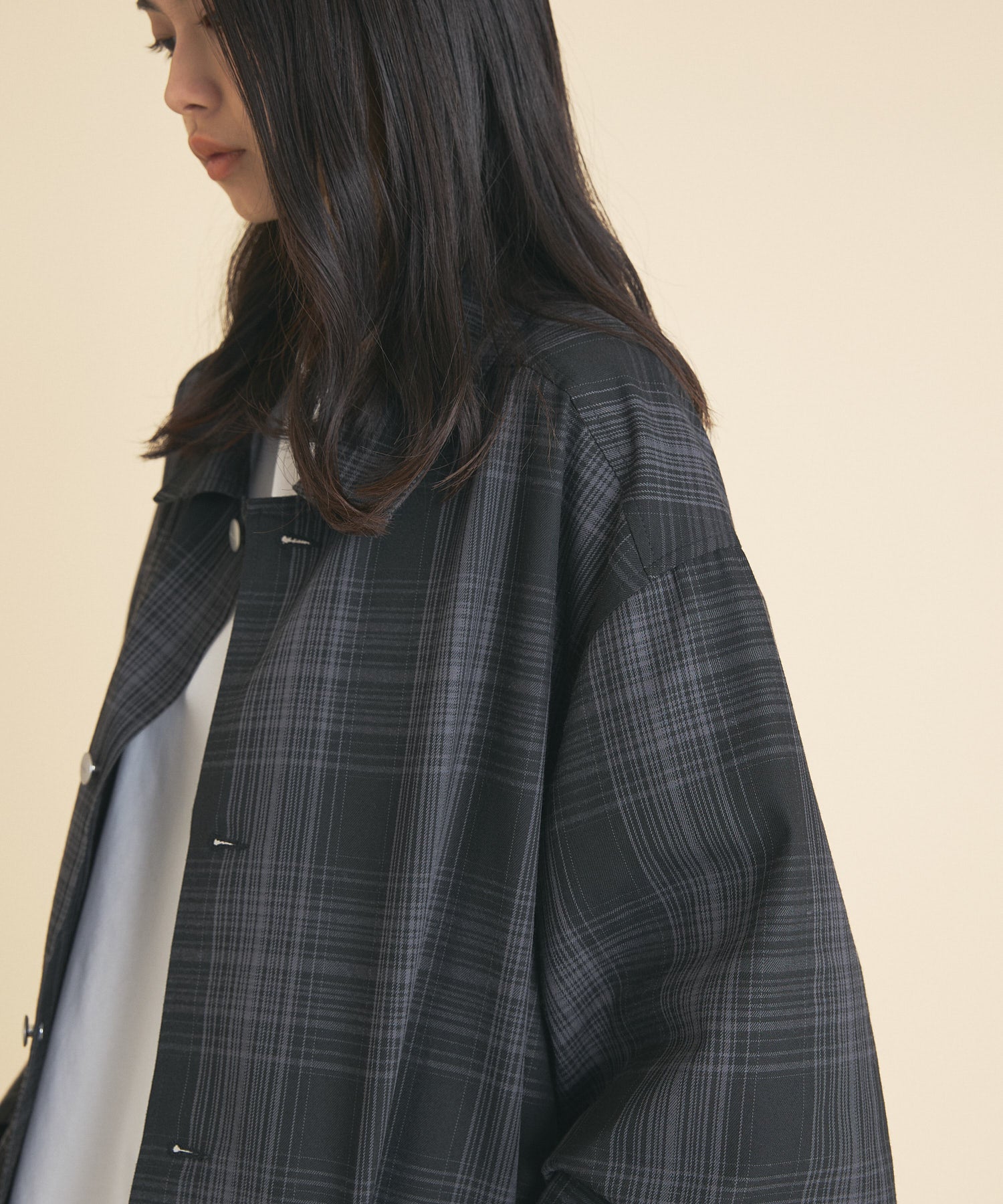 【3.13 FRI 18:00~ INSTOCK】OMBRE CHECK COVERALL JACKET