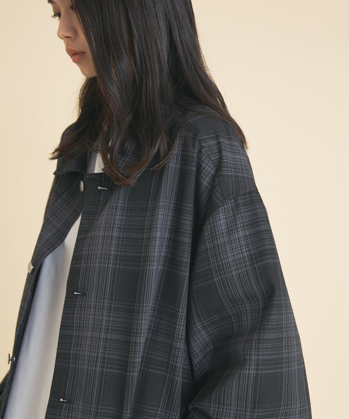 OMBRE CHECK COVERALL JACKET
