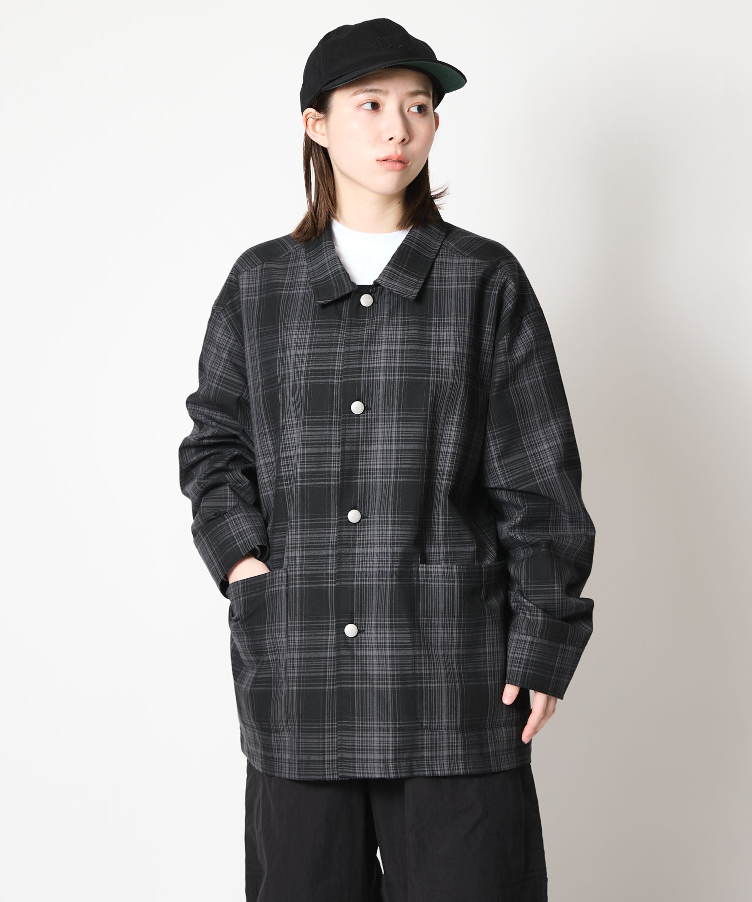 【3.13 FRI 18:00~ INSTOCK】OMBRE CHECK COVERALL JACKET