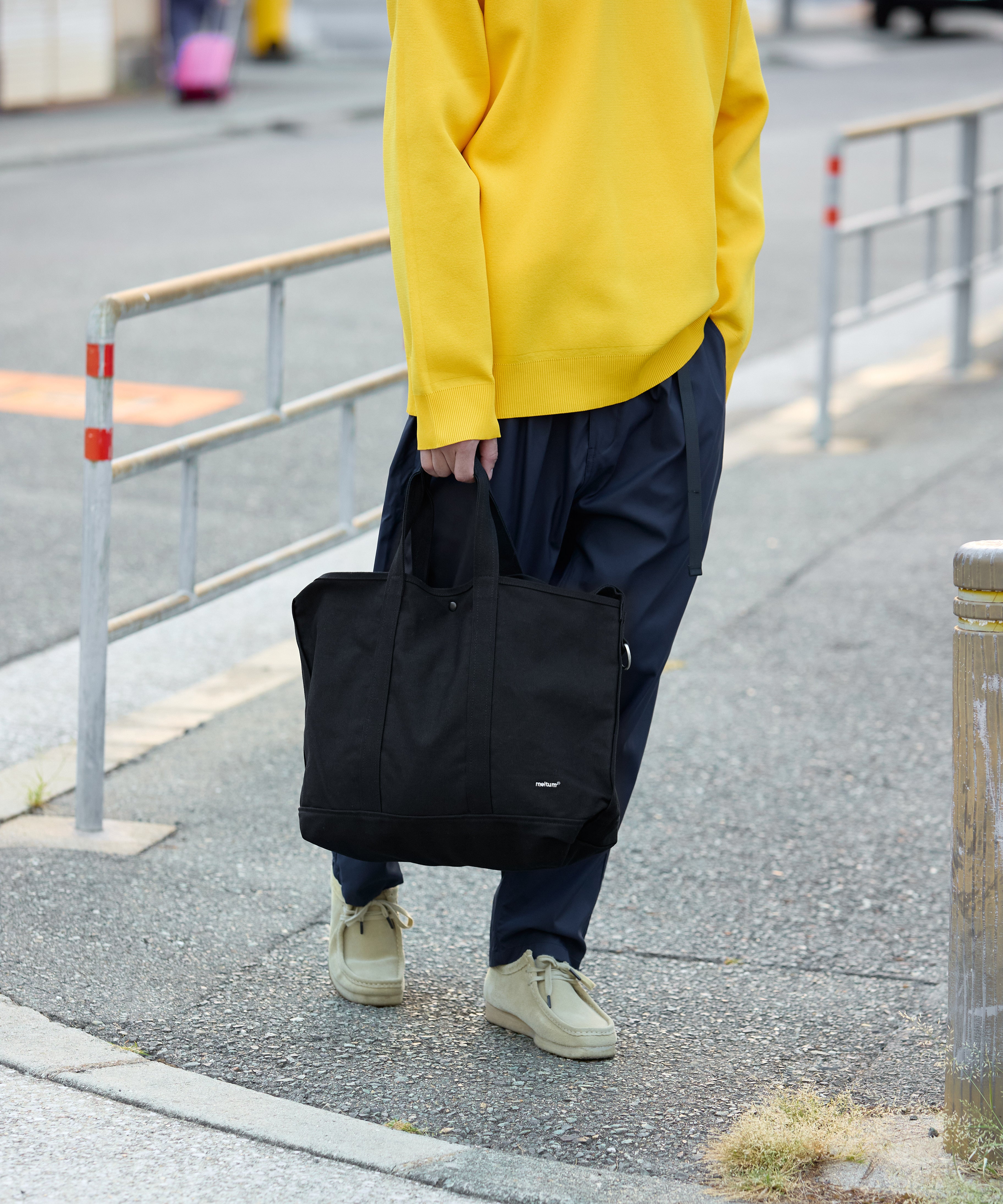 2WAY CANVAS TOTE  BAG【BLACK】