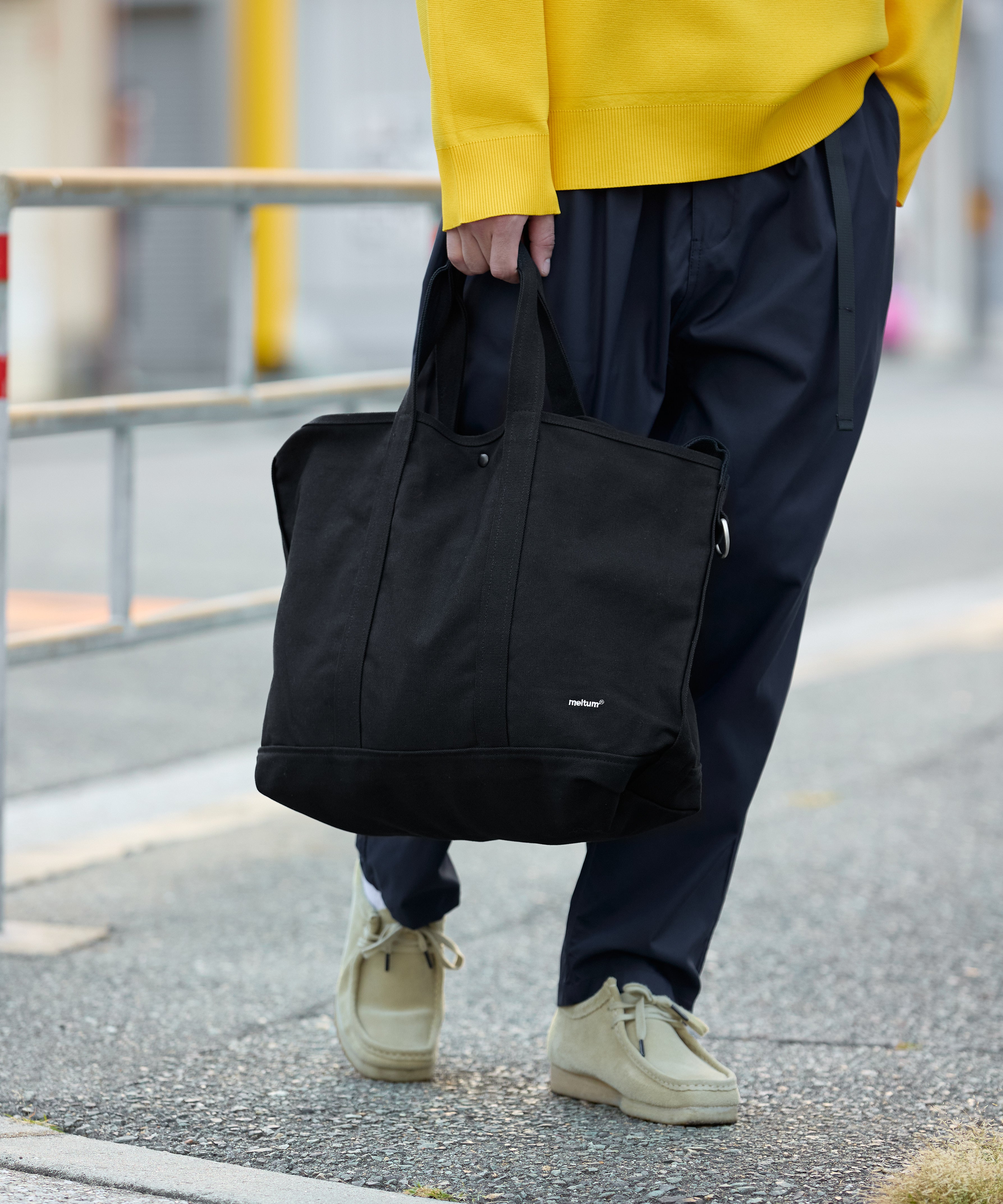 2WAY CANVAS TOTE  BAG【BLACK】