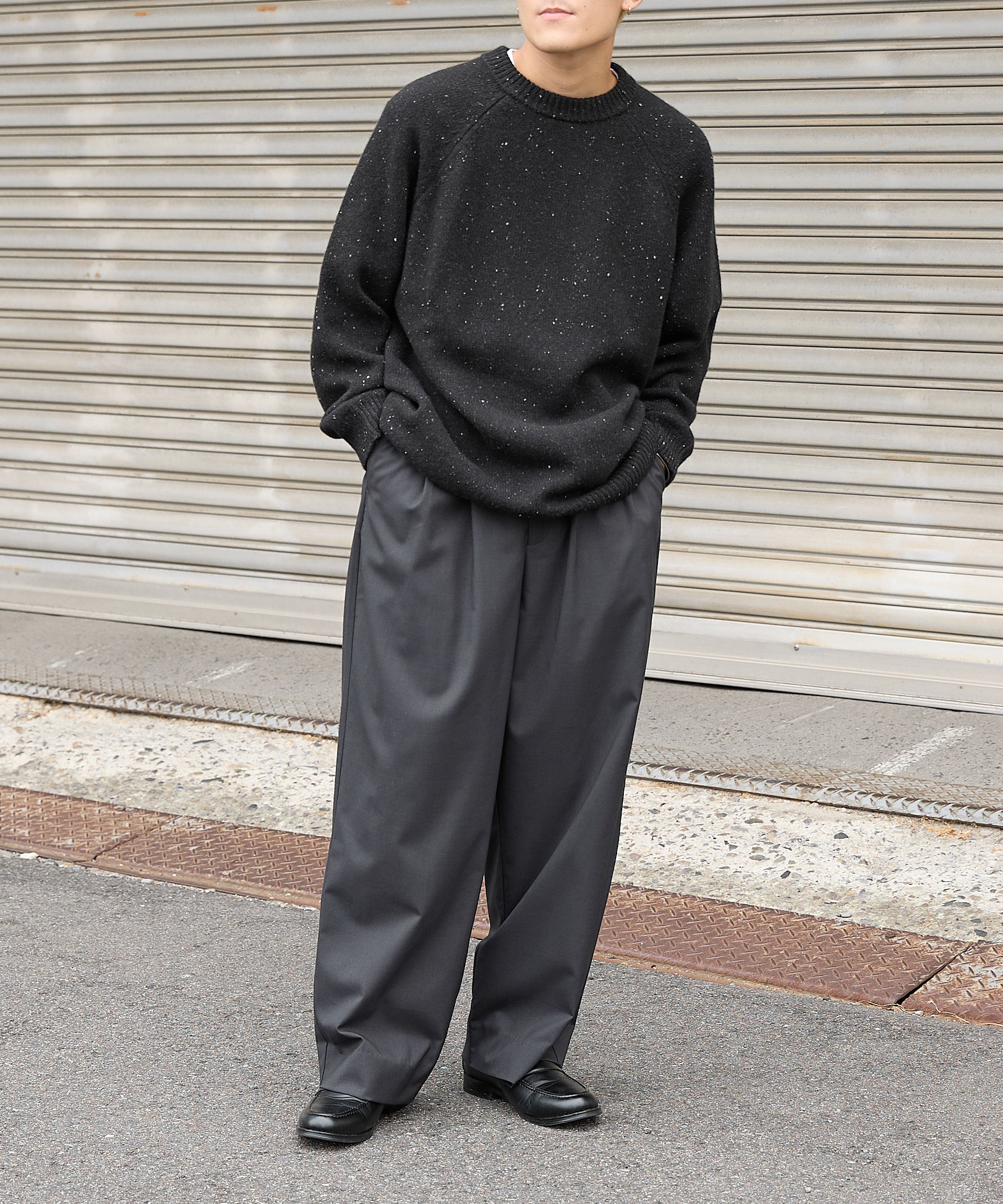 WORK EASY SLACKS【CHARCOAL】