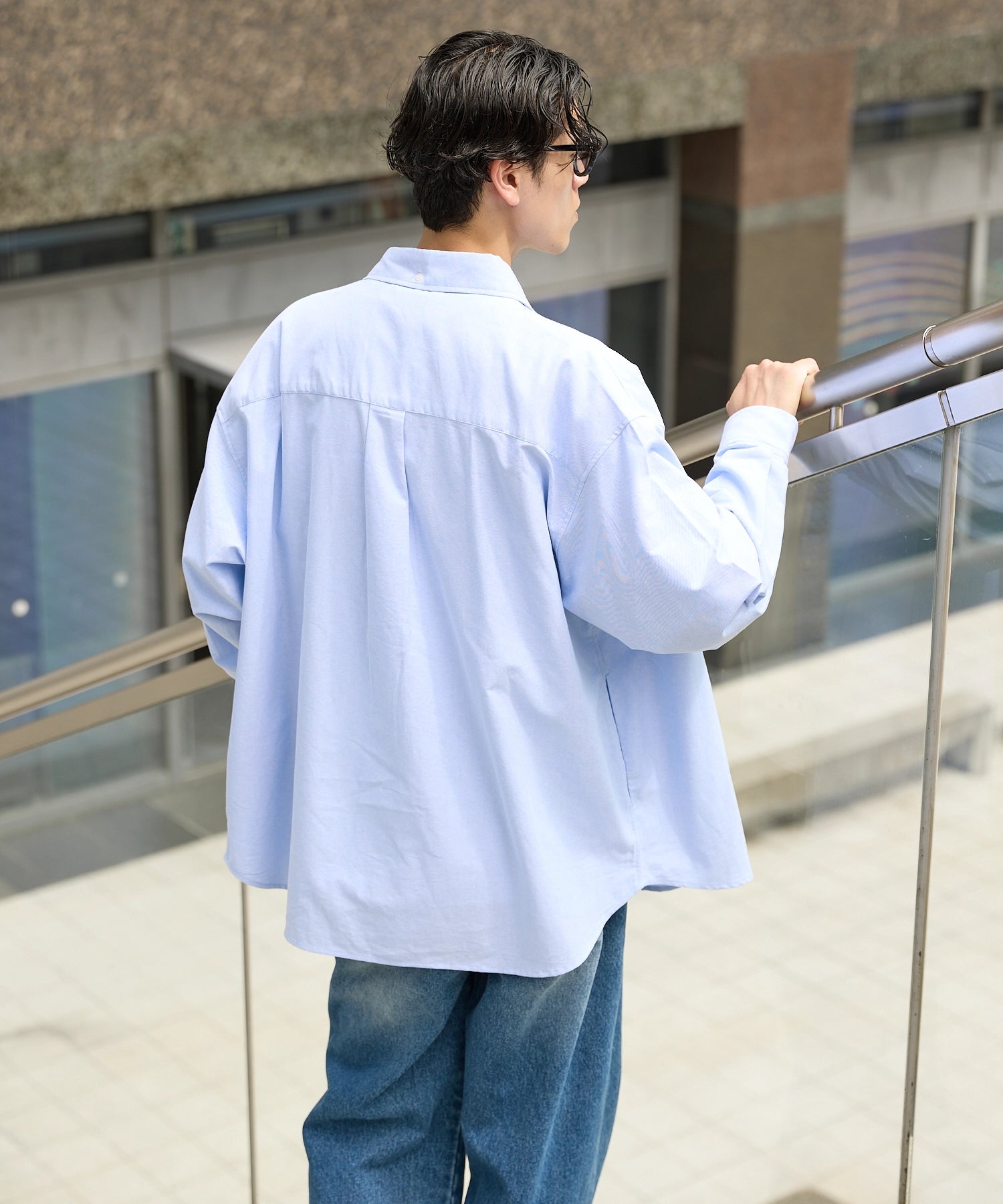 OVERSIZED B.D SHIRT【SAX】