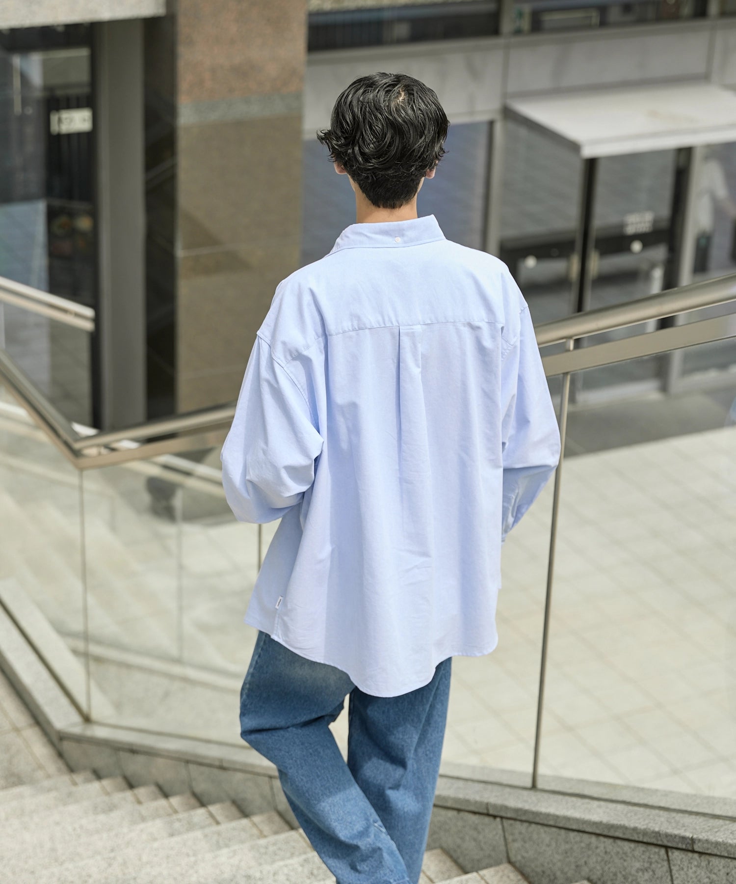 OVERSIZED B.D SHIRT【SAX】