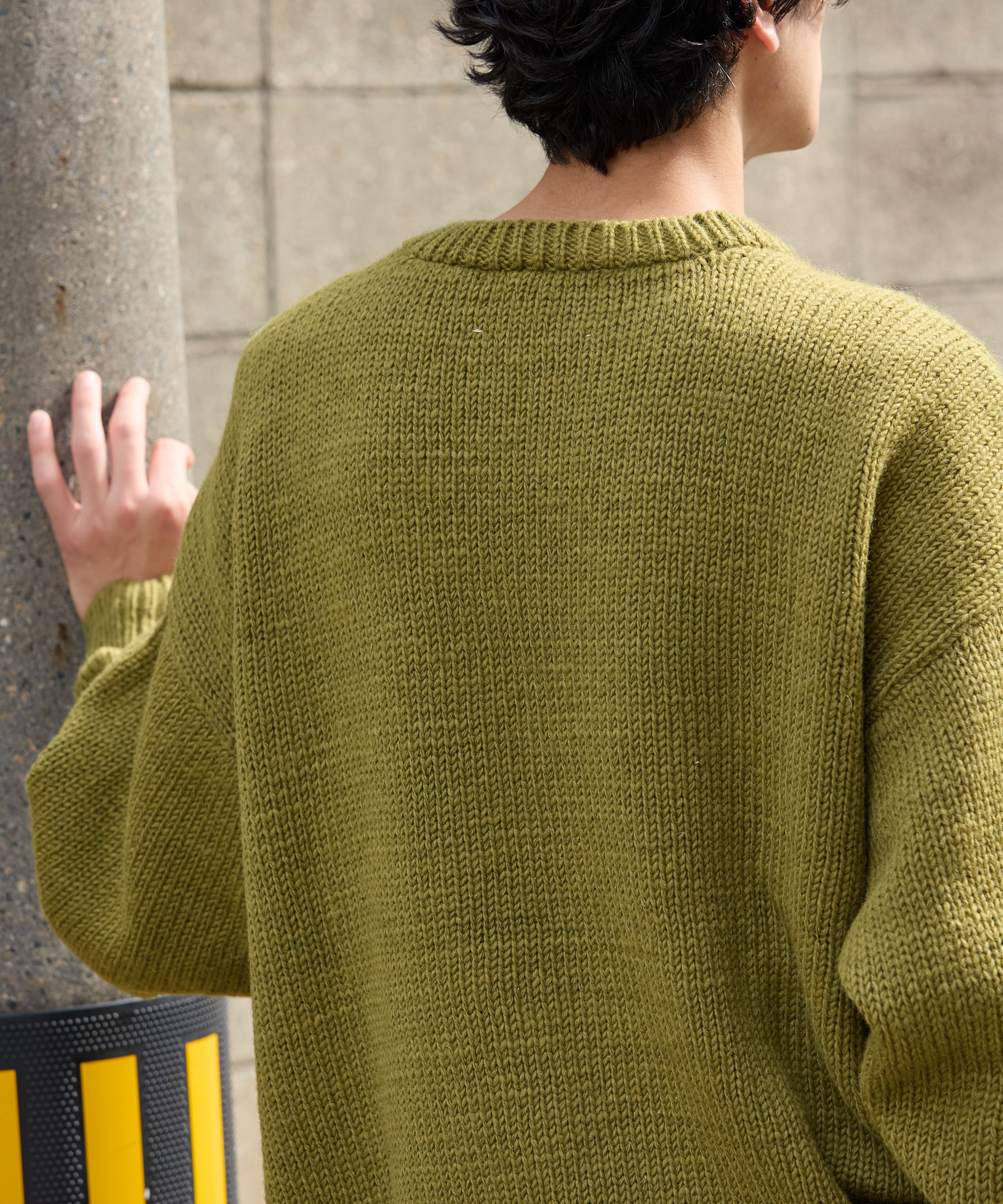 HAND KNIT (DINOSAUR) 【OLIVE】