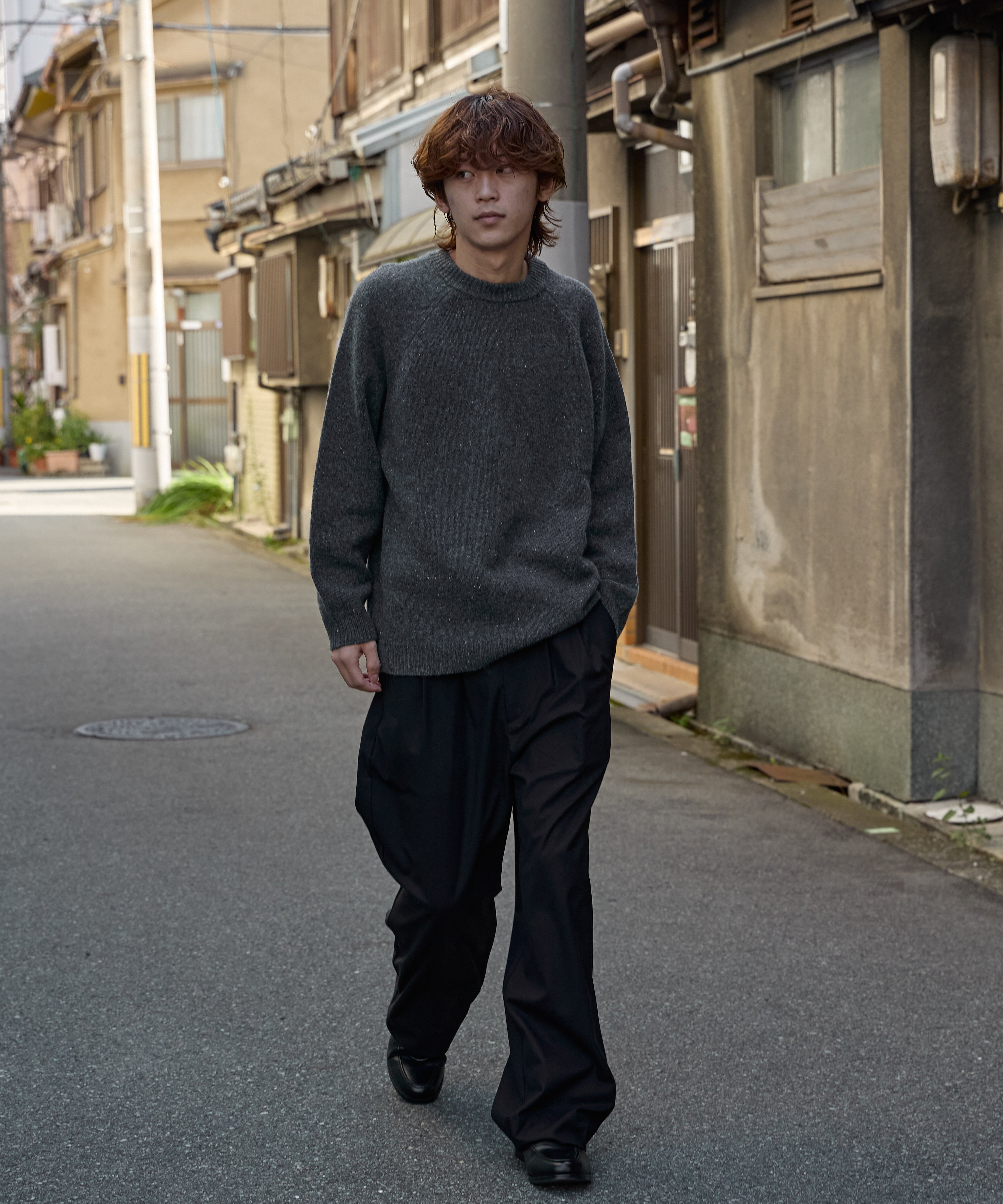 WORK EASY SLACKS【BLACK】