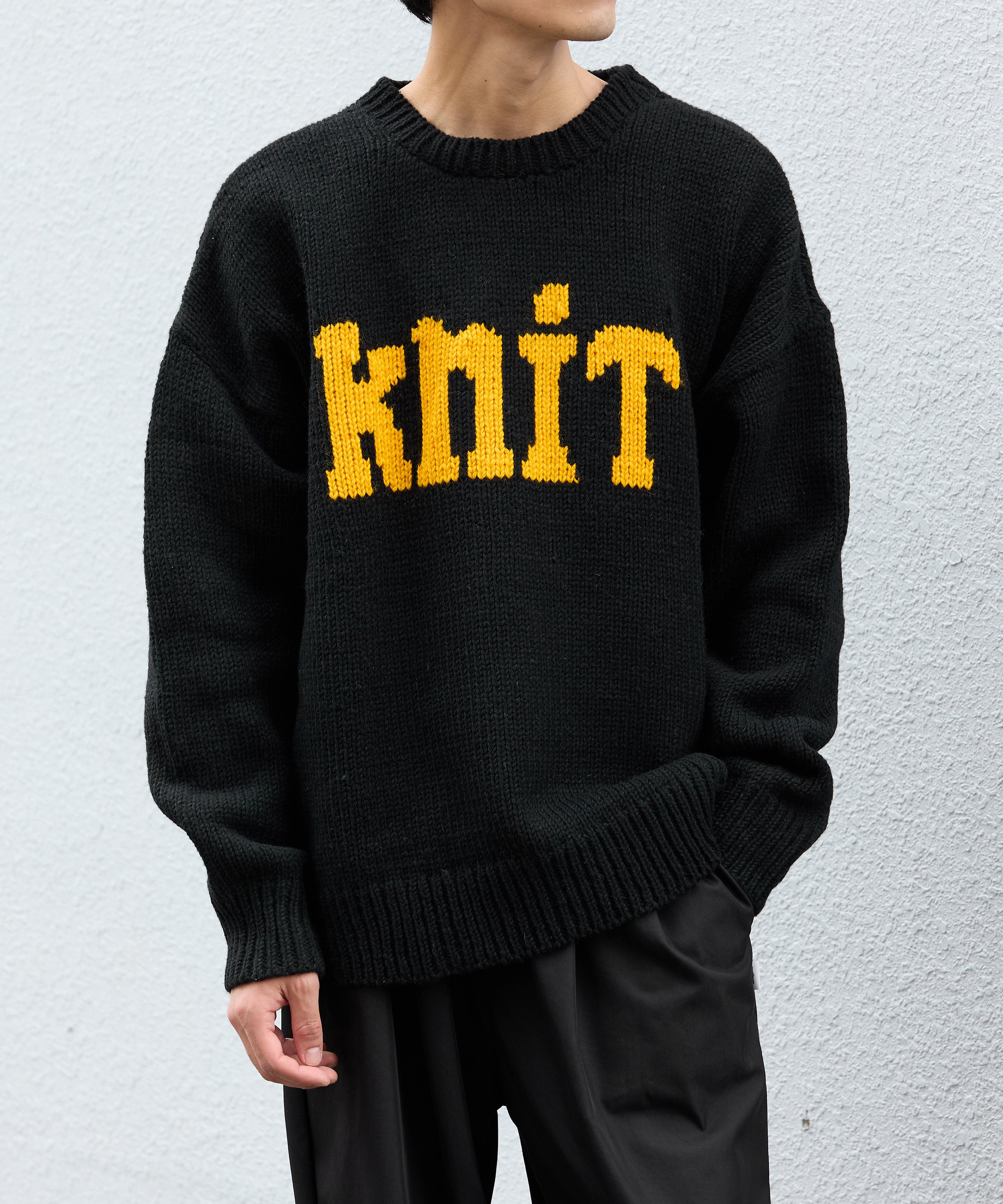 HAND KNIT (KNIT) 【BLACK】