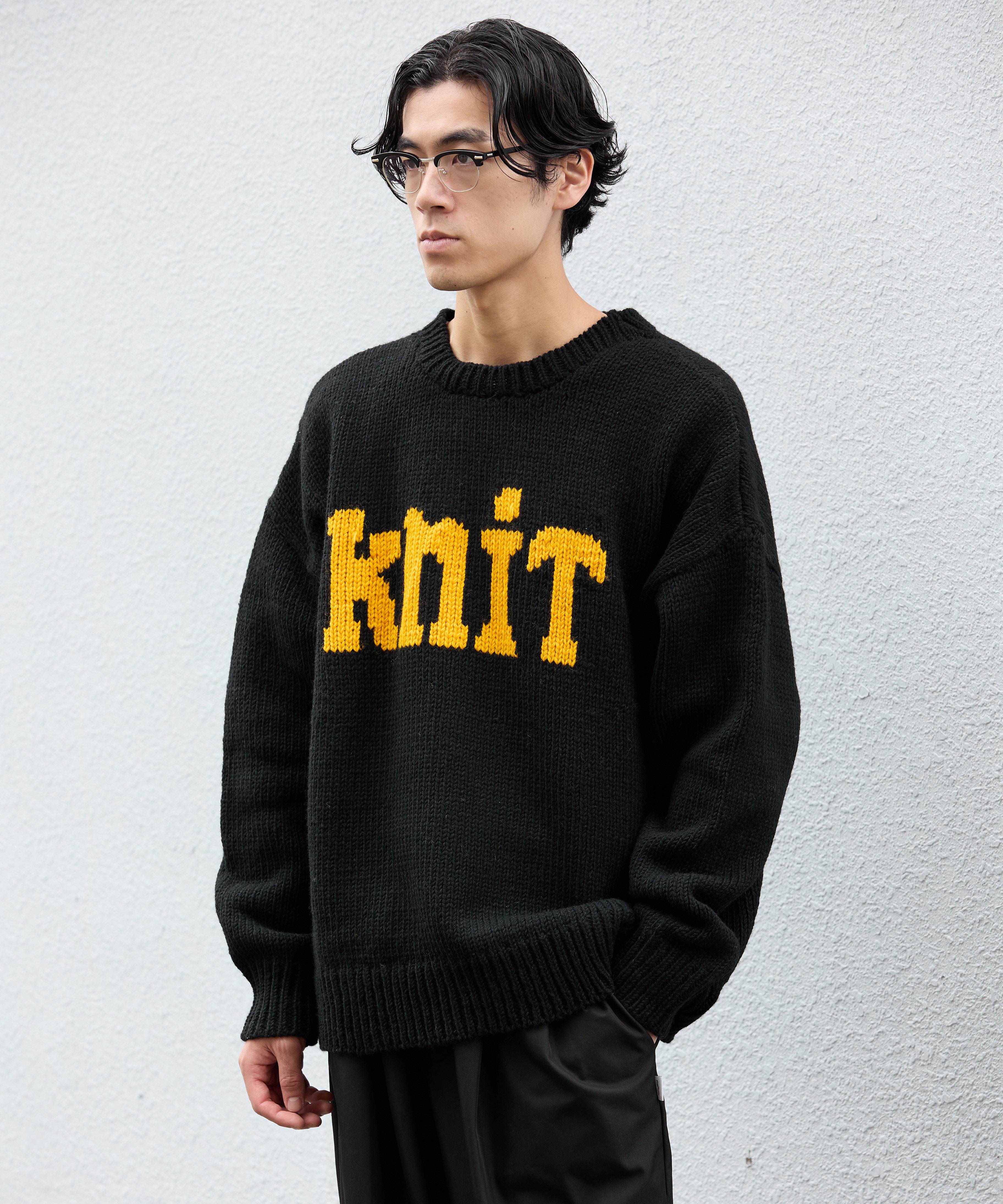 HAND KNIT (KNIT) 【BLACK】