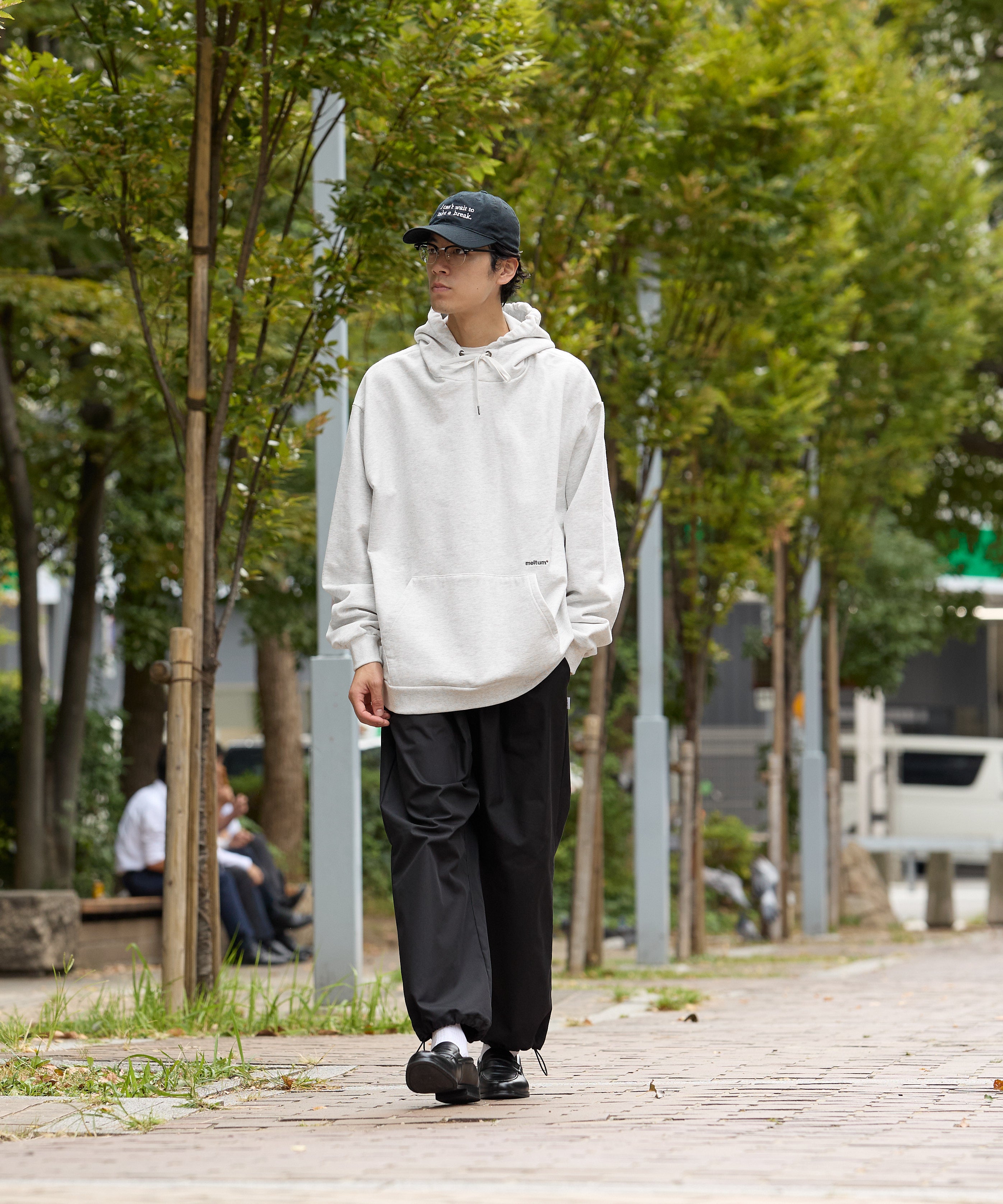 US COTTON HEAVEY SWEAT HOODIE【ASH】