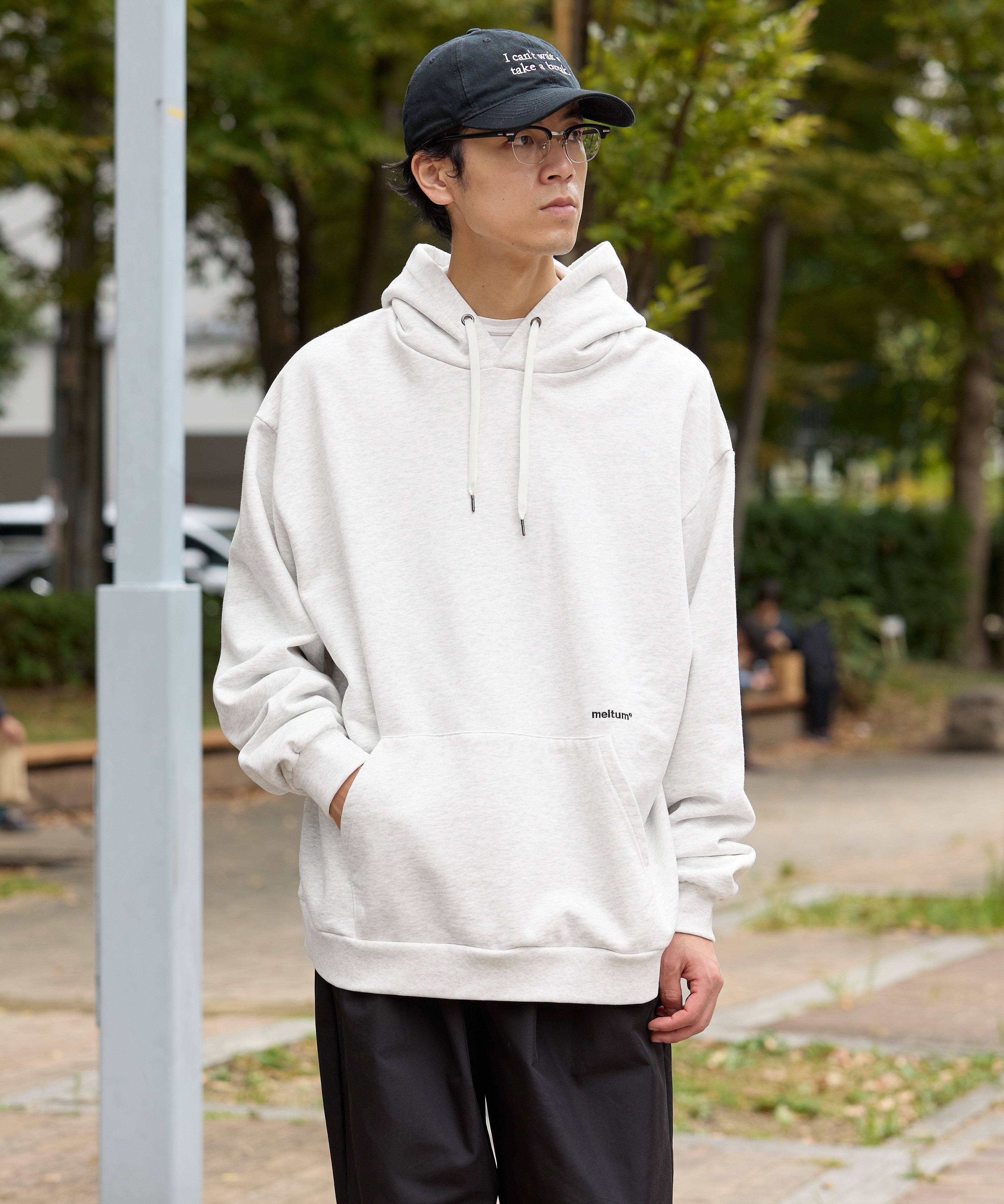 US COTTON HEAVEY SWEAT HOODIE【ASH】