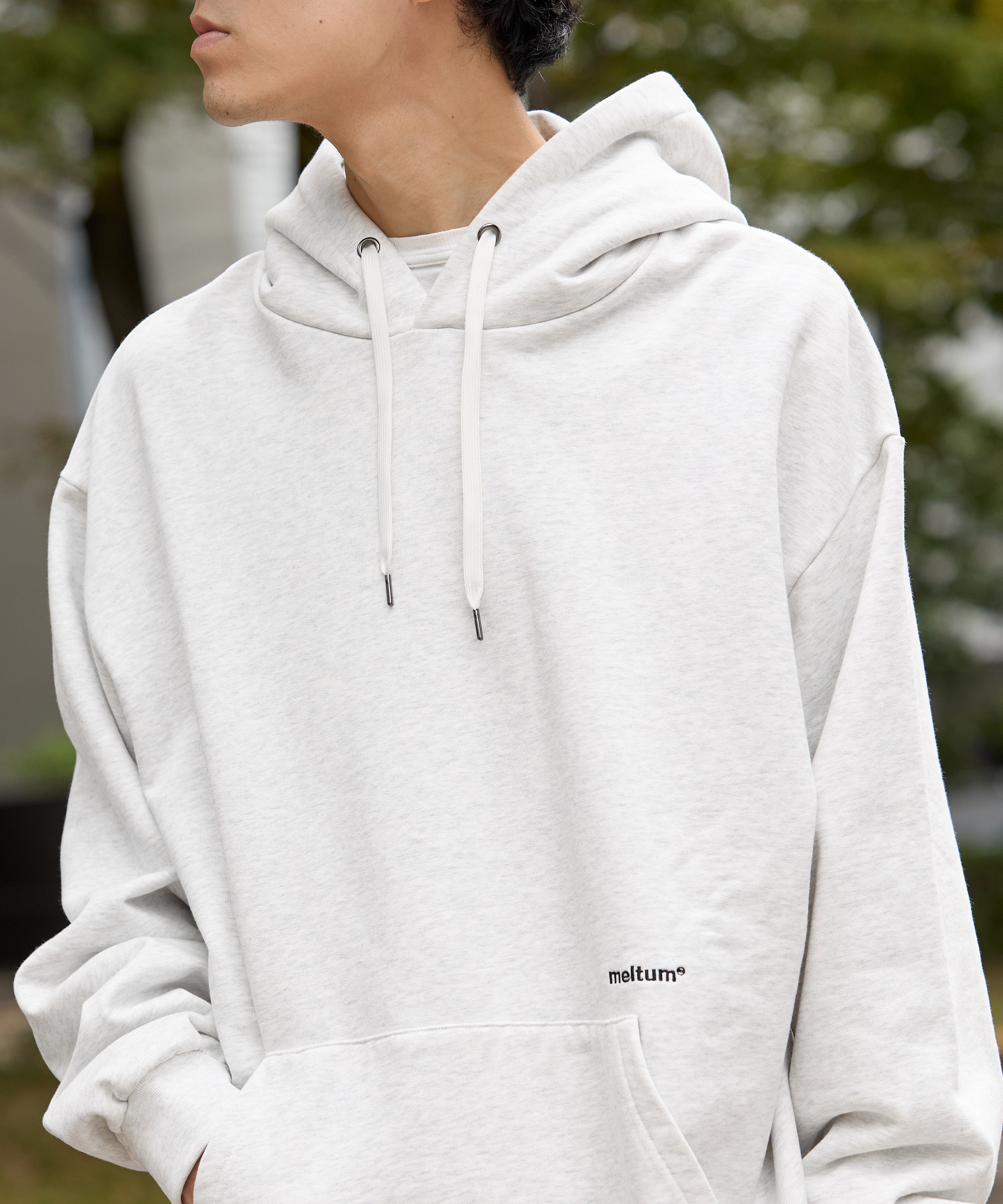 US COTTON HEAVEY SWEAT HOODIE【ASH】