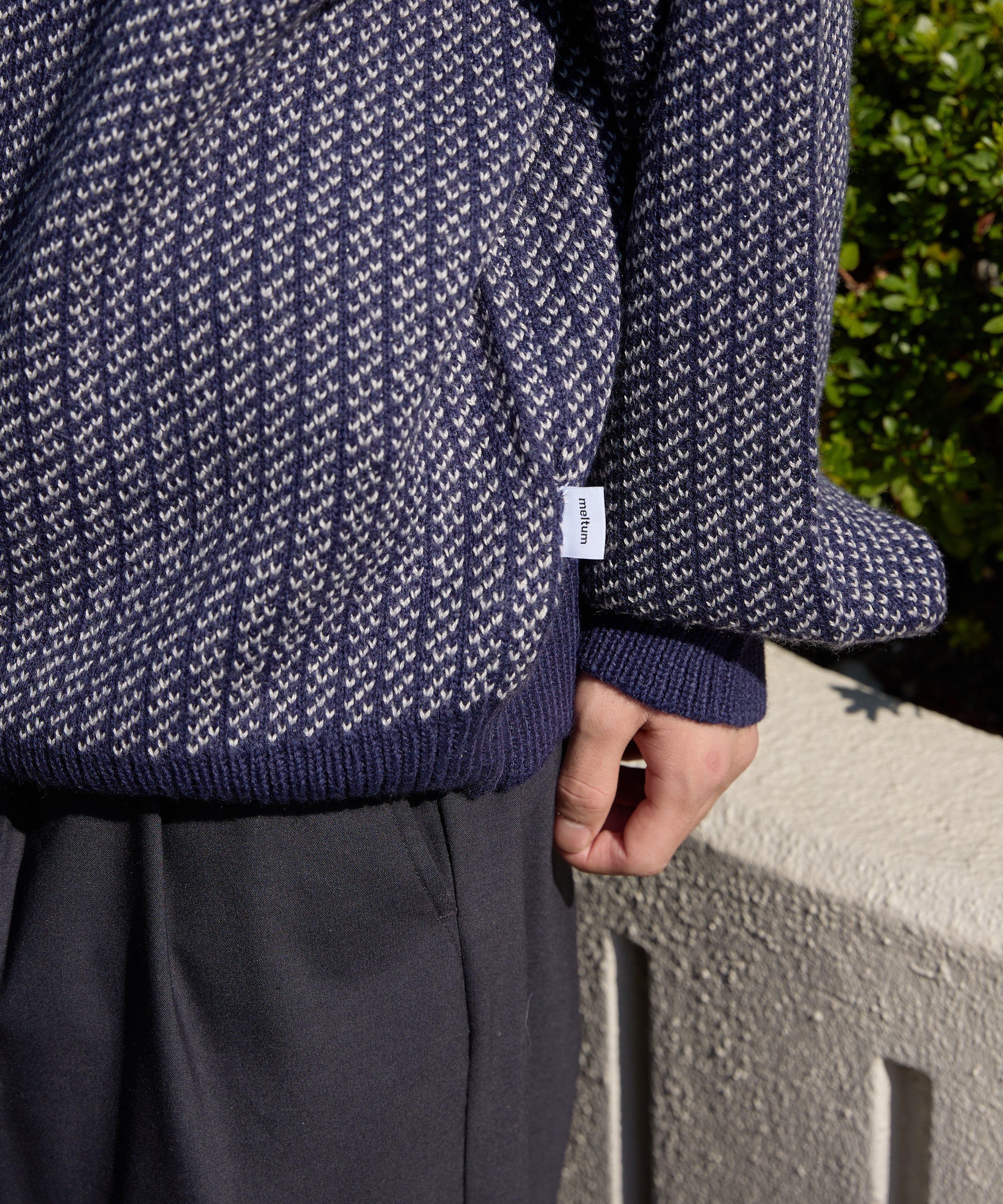 BIRDSEYE KNIT【NAVY】