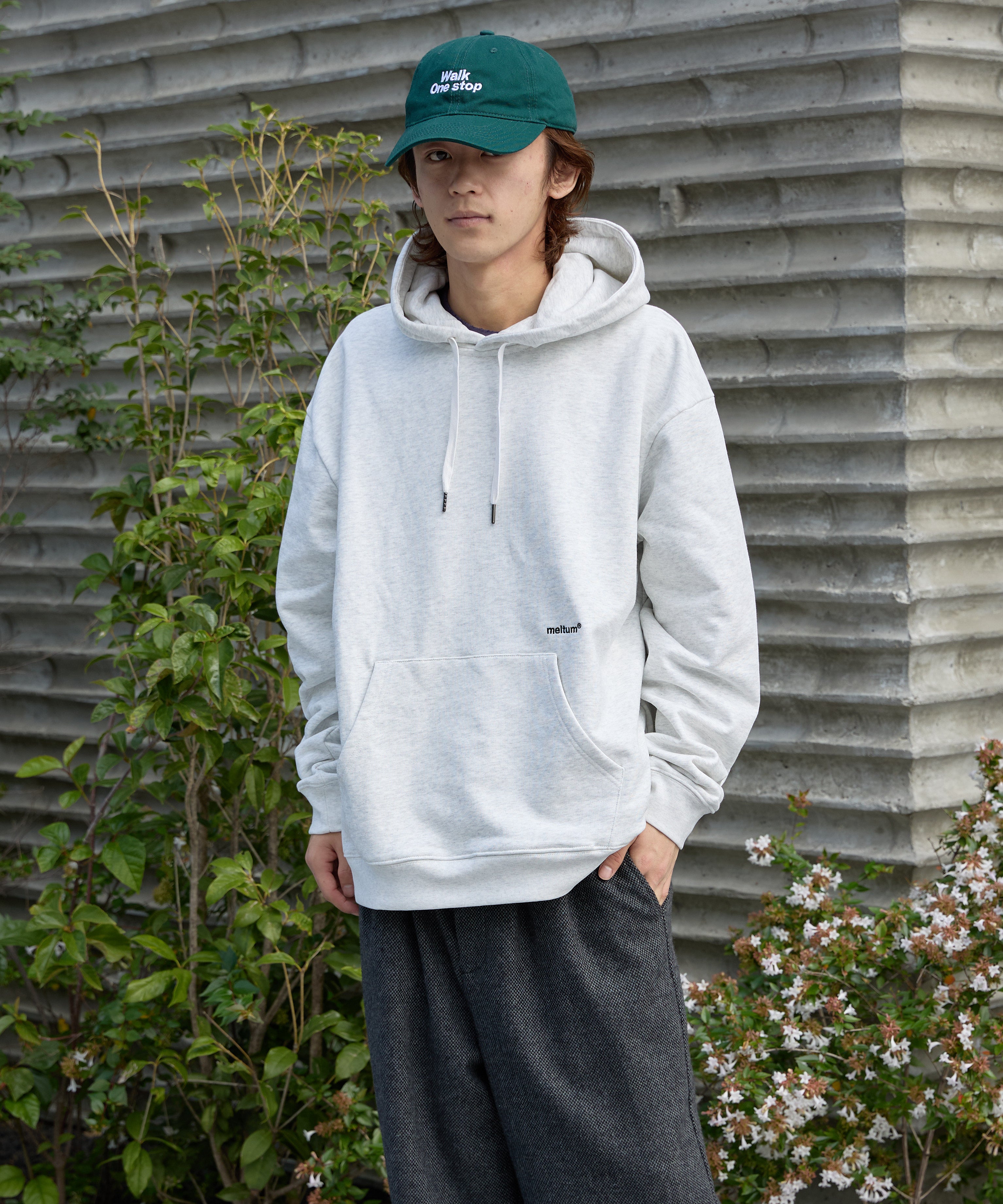 US COTTON HEAVEY SWEAT HOODIE【ASH】