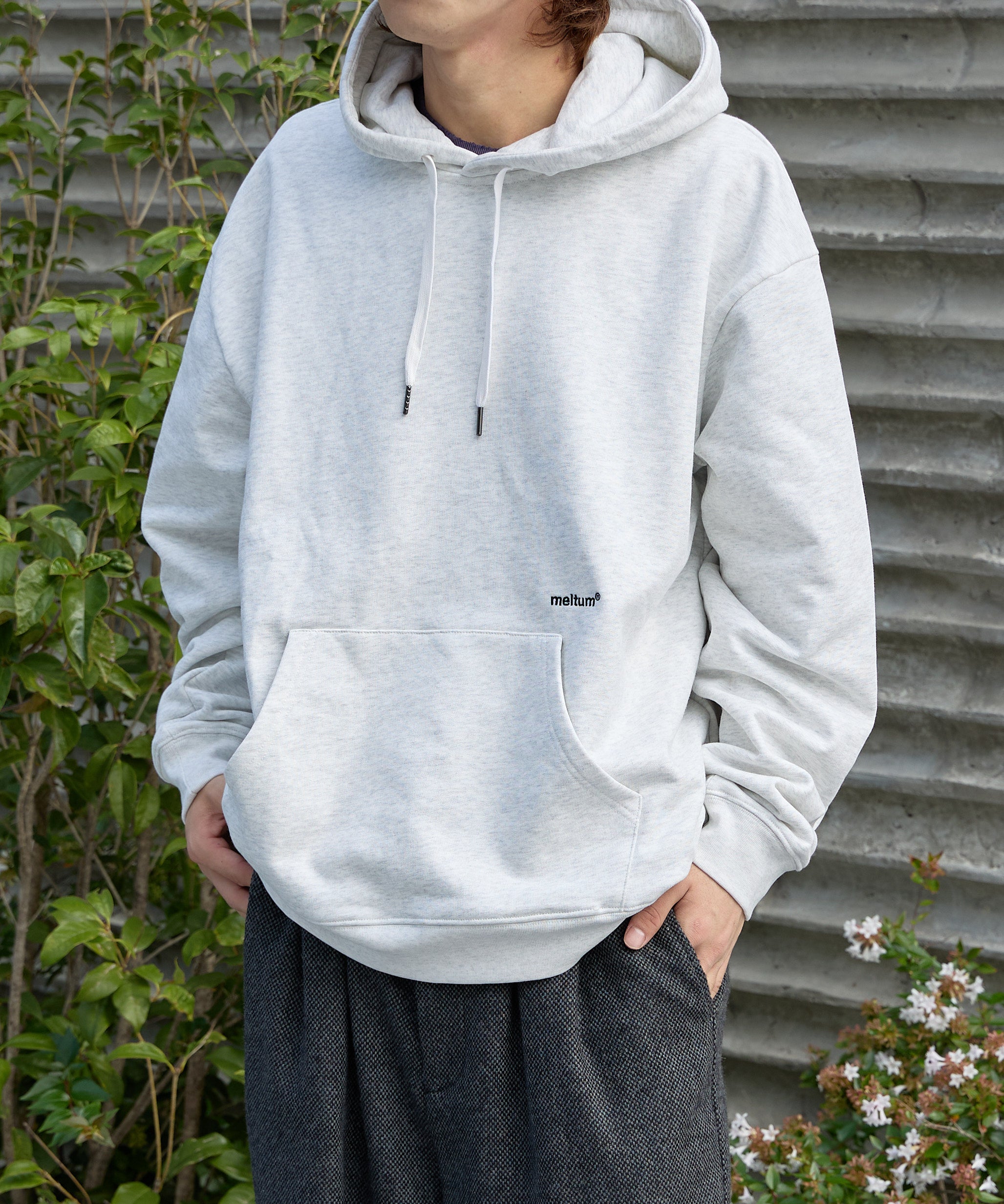 US COTTON HEAVEY SWEAT HOODIE【ASH】