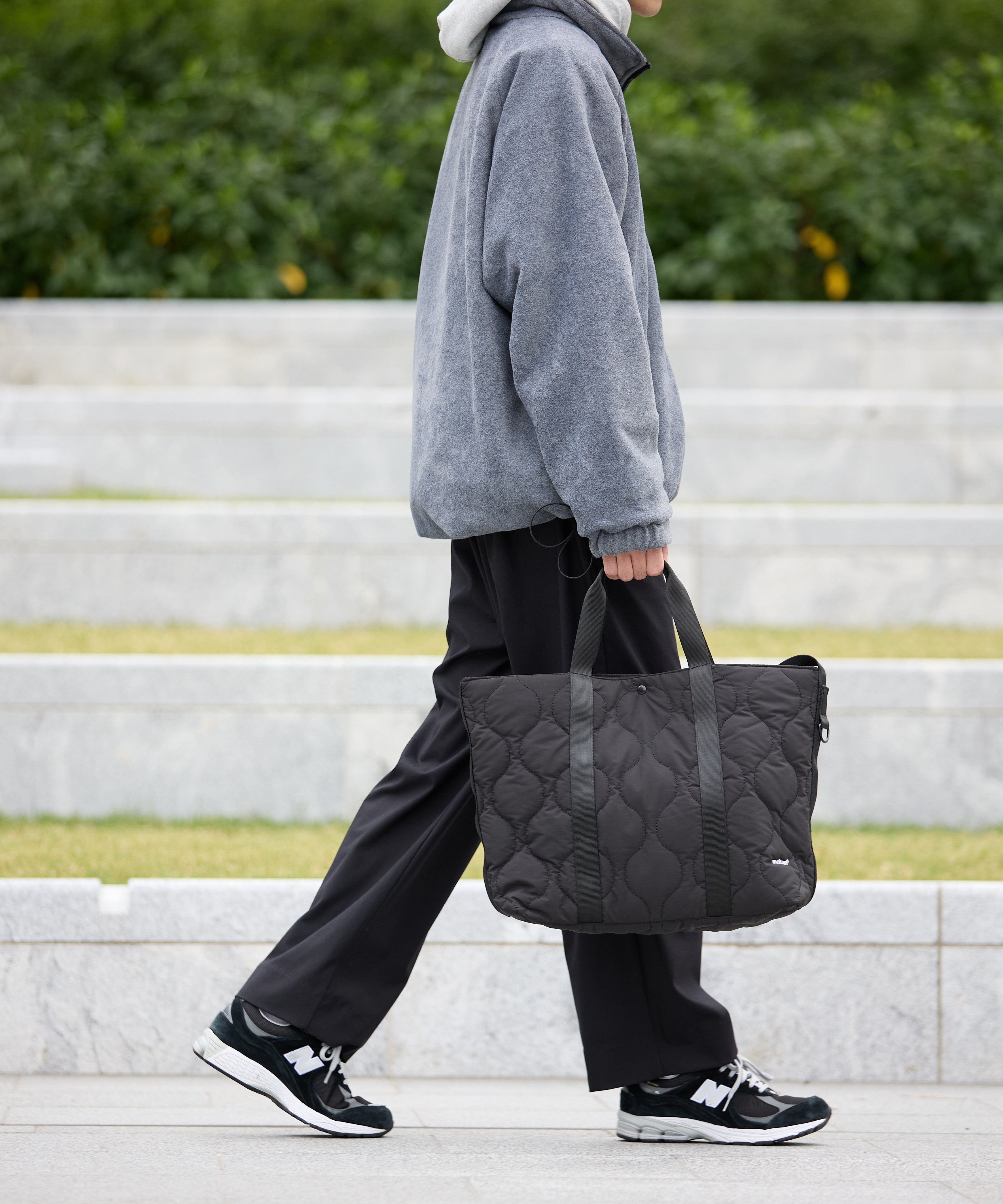 2WAY QUILTING TOTE  BAG【BLACK】