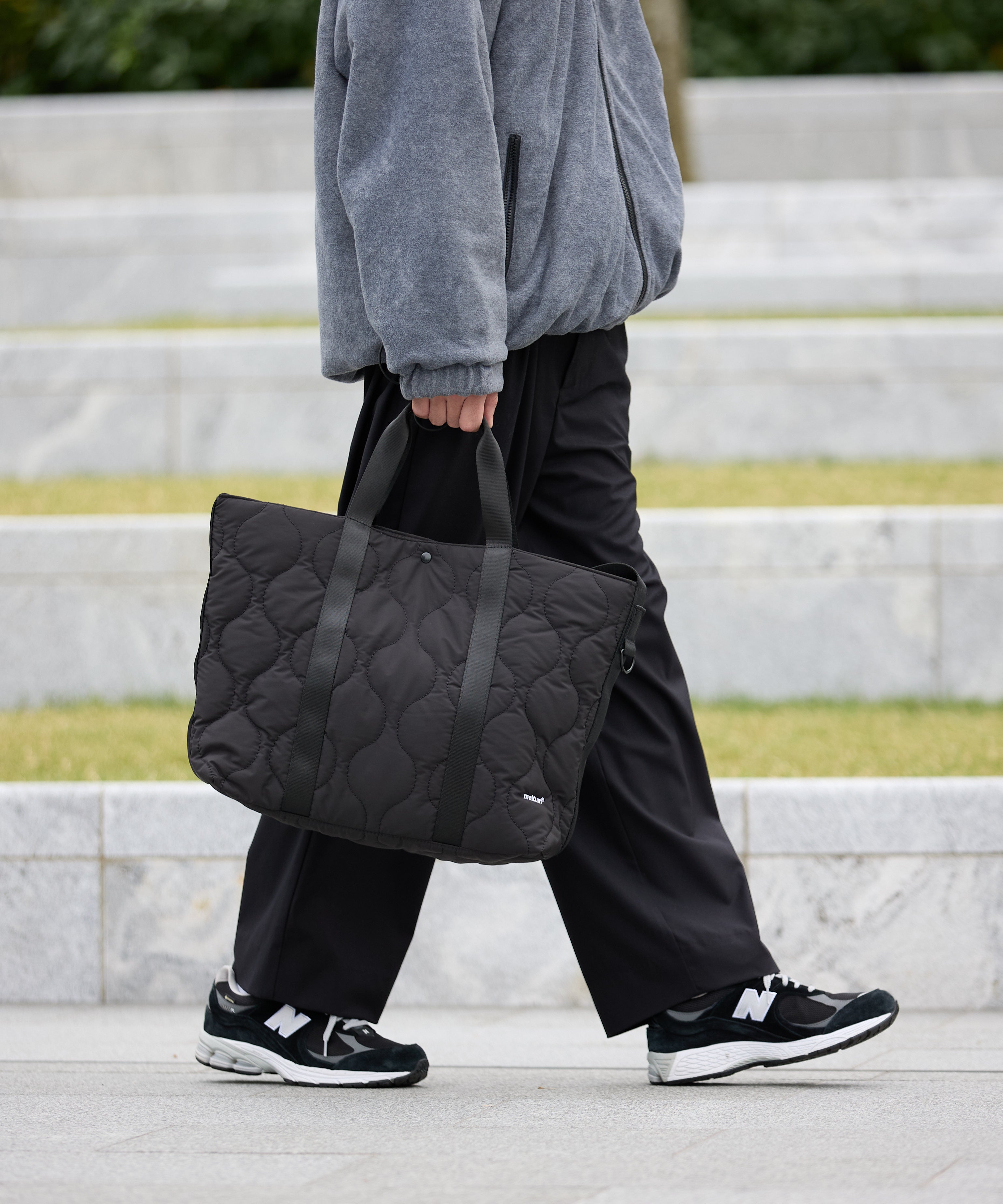 2WAY QUILTING TOTE  BAG【BLACK】