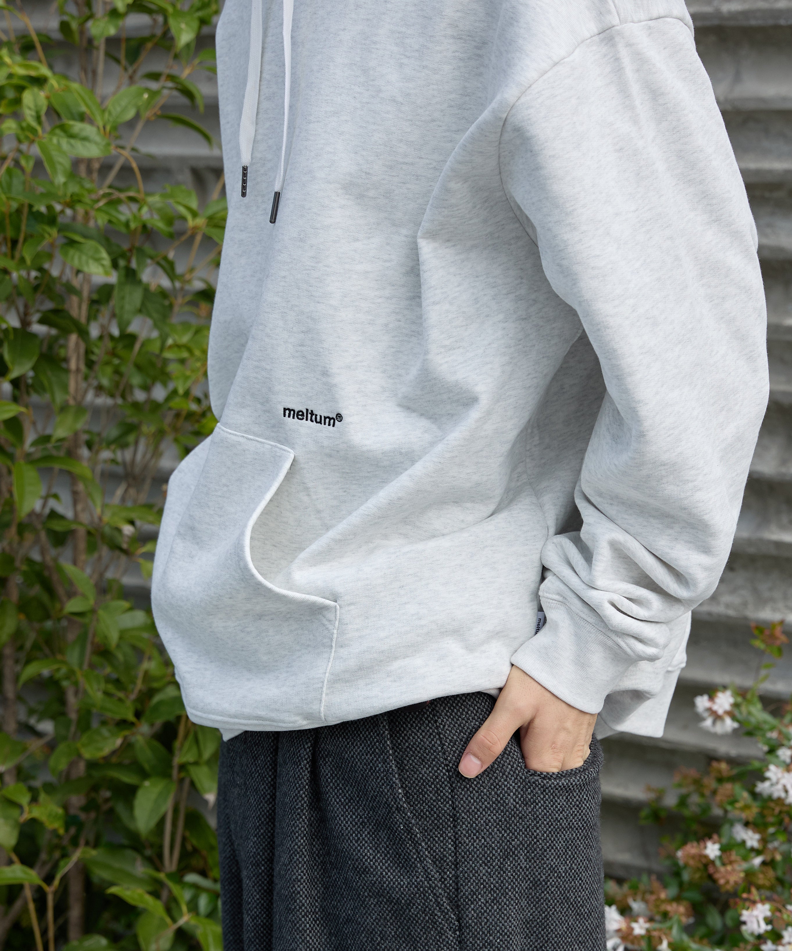 US COTTON HEAVEY SWEAT HOODIE【ASH】