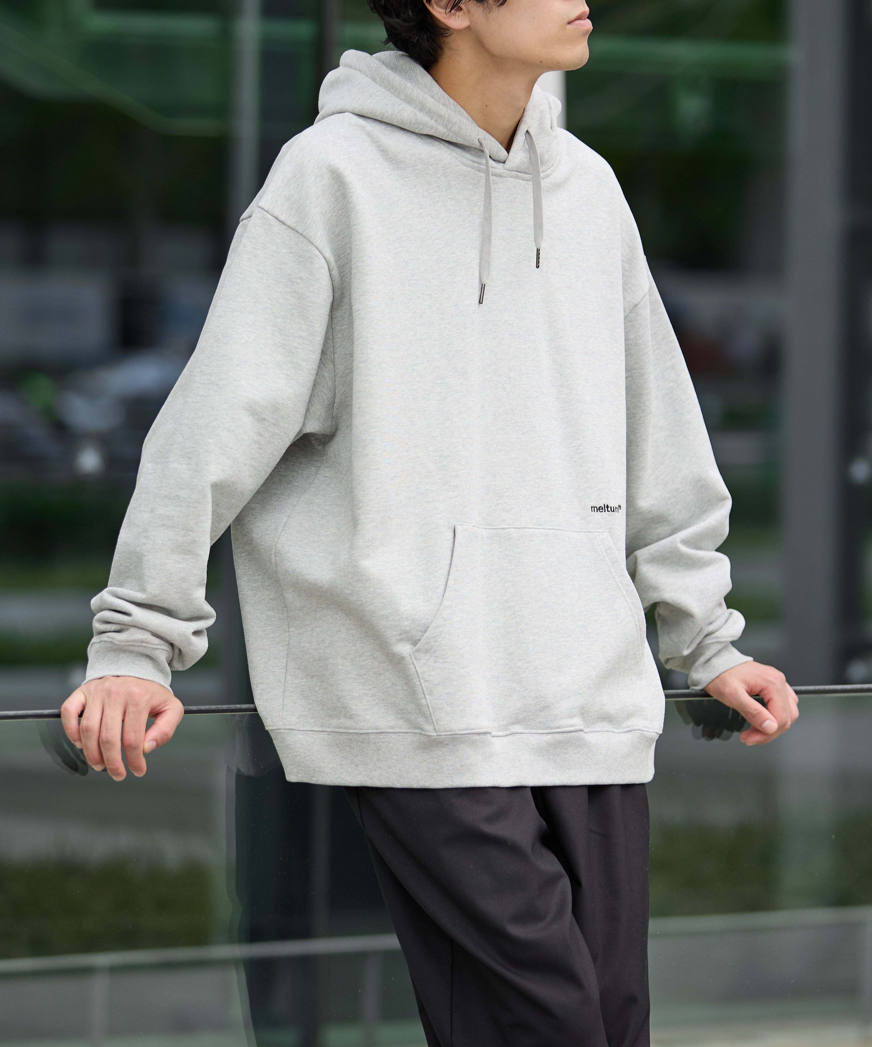 US COTTON HEAVEY SWEAT HOODIE【GREY】