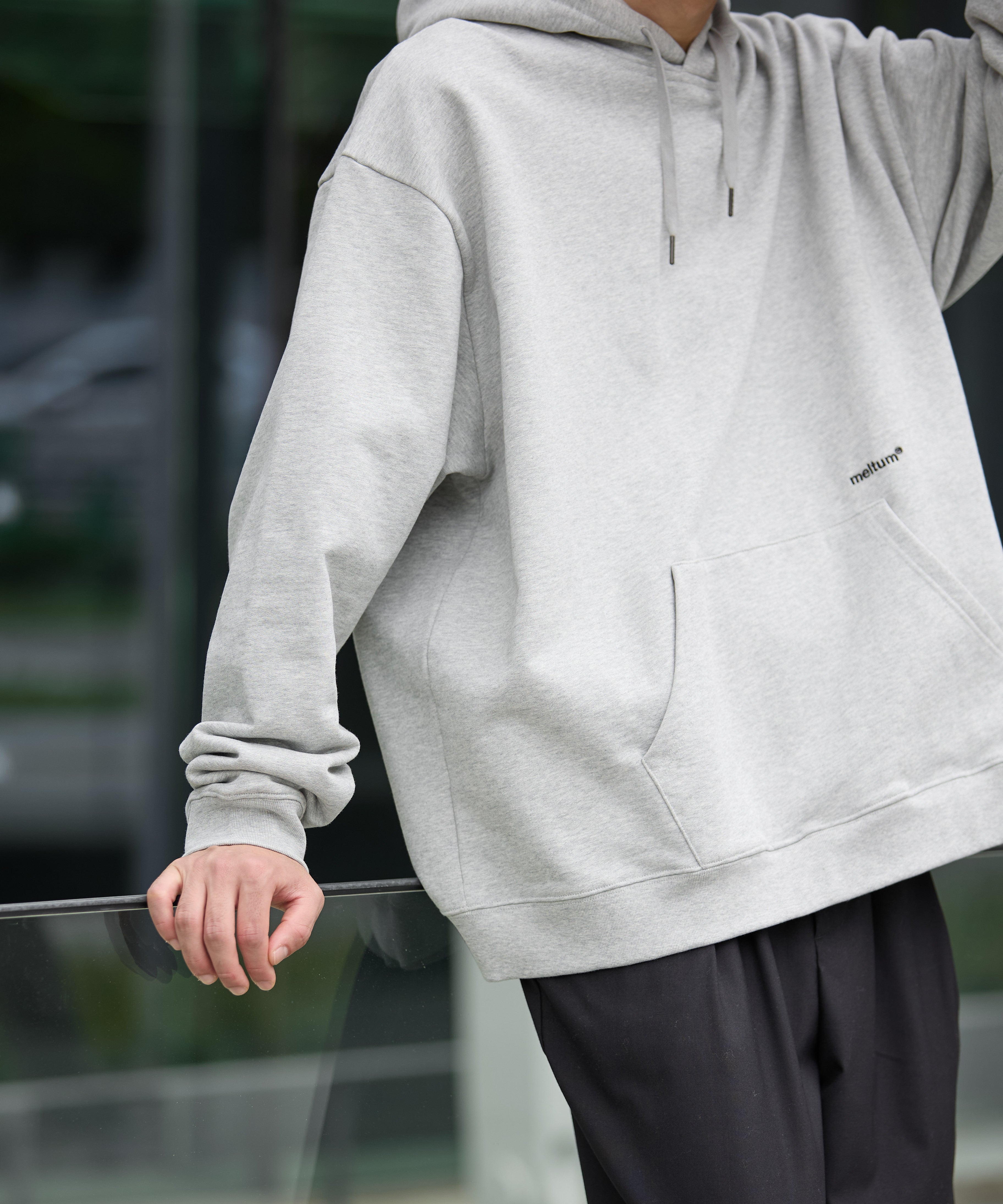 US COTTON HEAVEY SWEAT HOODIE【GREY】